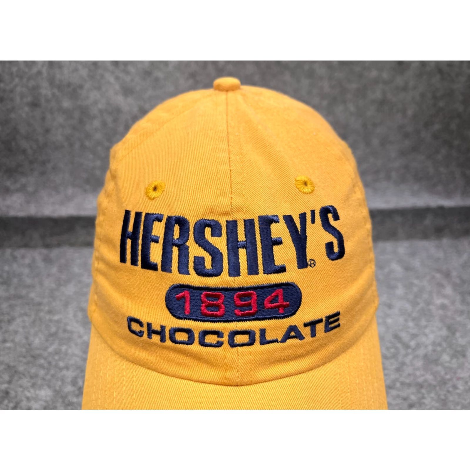 CHOCOOLATE Hershey's Logo Baseball Cap Hat Adjustable Unisex One Size Yellow Cotton Outdoor Size ONE SIZE - 2 Thumbnail