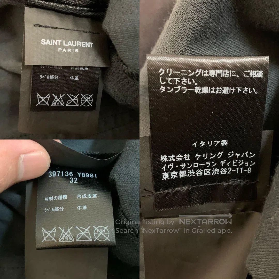 Saint Laurent Paris Saint Laurent Black Leather Pants. Size US 31 - 6 Thumbnail