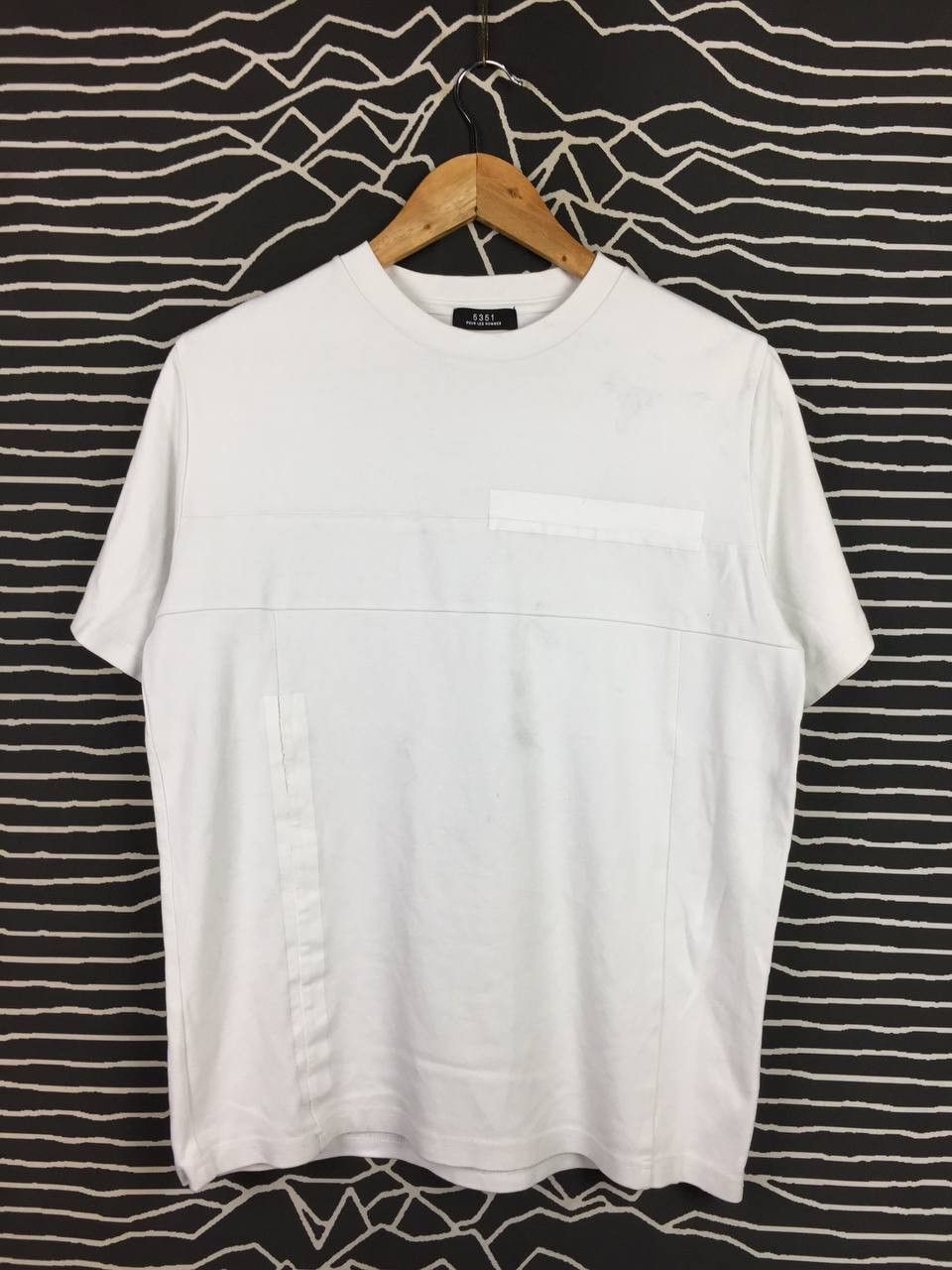 5351 POUR LES HOMMES 5351 Pour Les Hommes White Minimalist Designer Tee Size US M / EU 48-50 / 2 - 1 Thumbnail