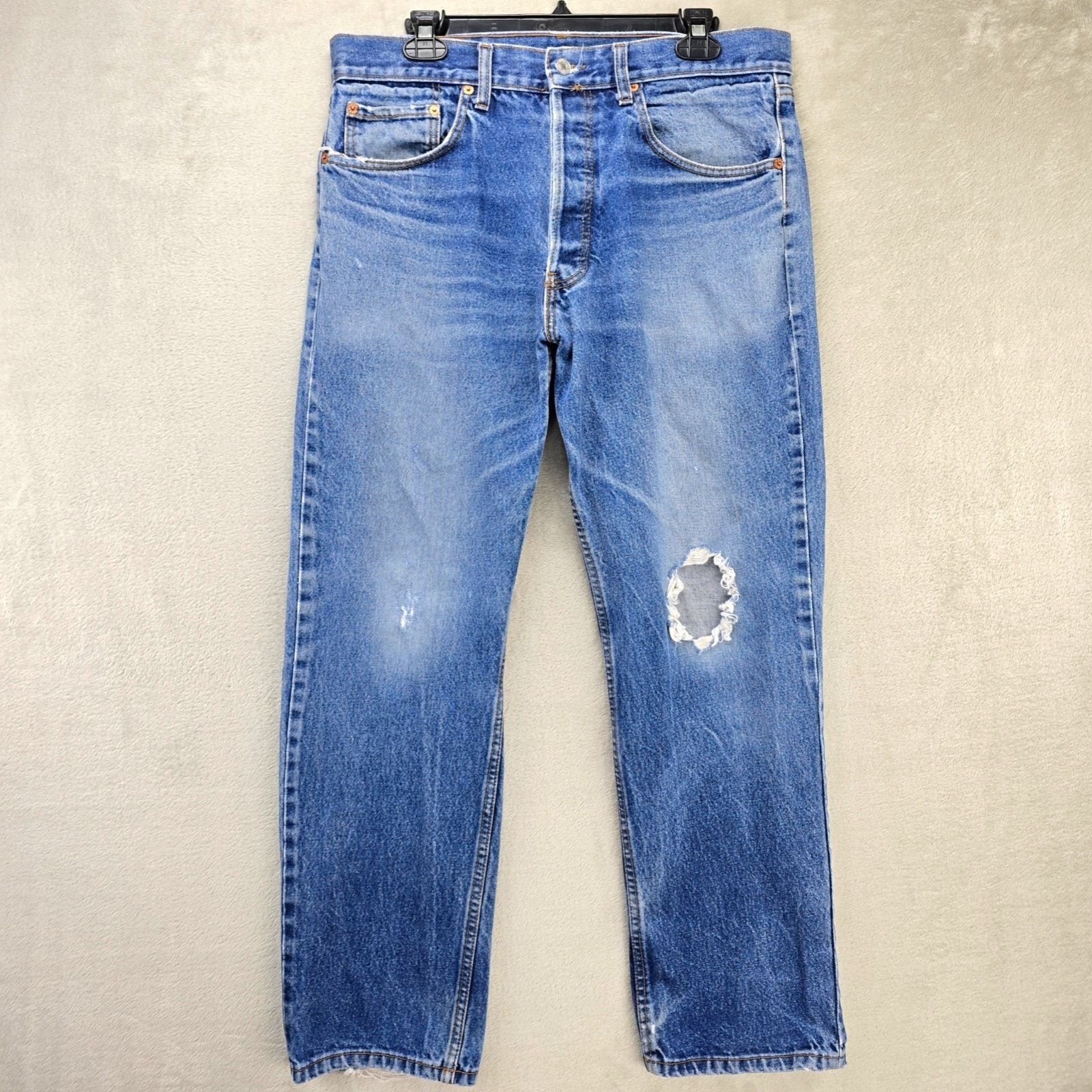 Levi's Vtg Levis 501xx Jeans 36x30 (Fits 34x29 Distressed Whiskers Size US 34 / EU 50 - 1 Thumbnail