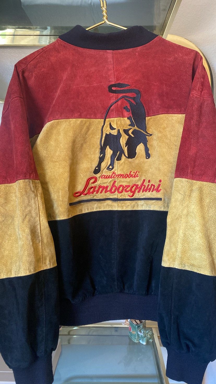 Vintage lamborghini suede bomber jacket Size XL 90s