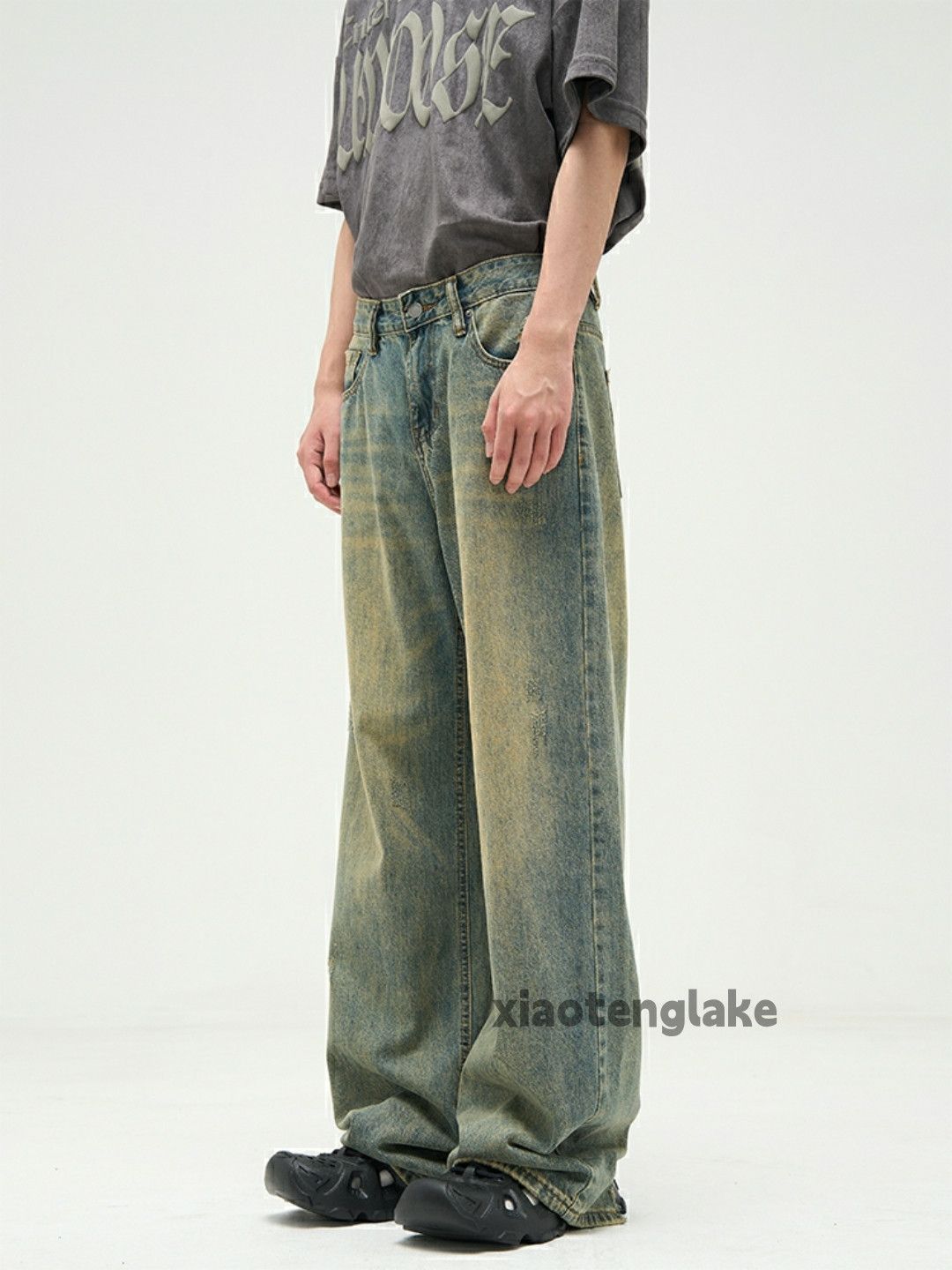 Jean × Vintage washed faded y2k yuppie bootcut flared grunge jeans Size US 28 / EU 44 - 4 Thumbnail