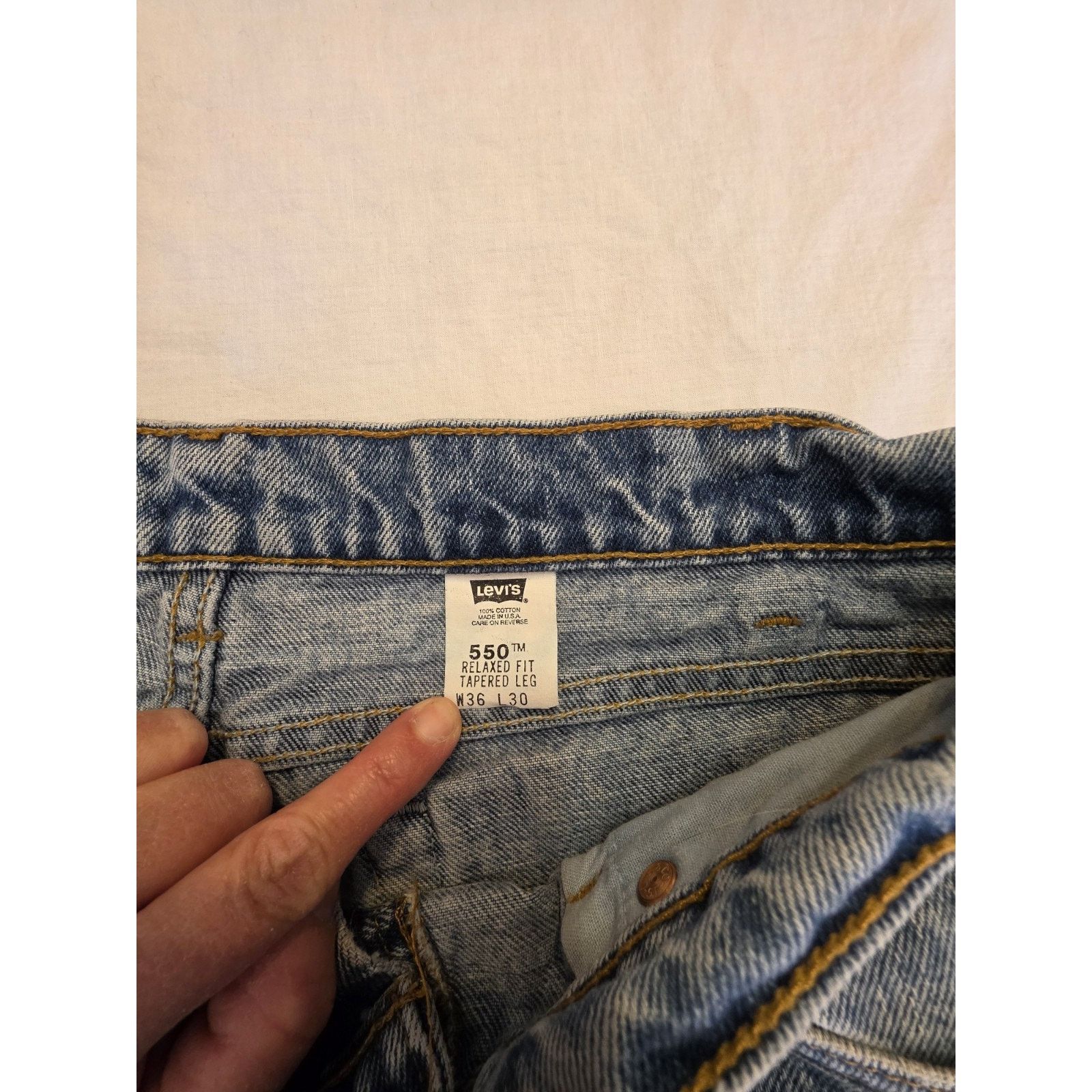 Levi's Levis 550 Men's 90's Vintage Blue Size 36x30 Jeans Size US 36 / EU 52 - 5 Thumbnail