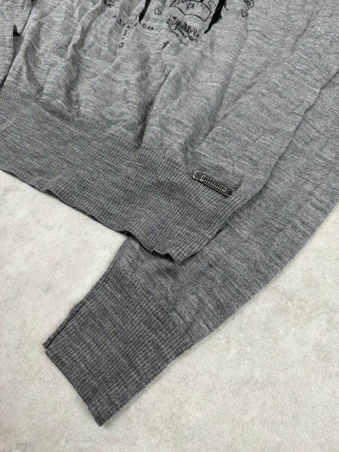 John Galliano 2010s John Galliano Black & Grey Abstract USA Sweater Size US M / EU 48-50 / 2 - 4 Thumbnail
