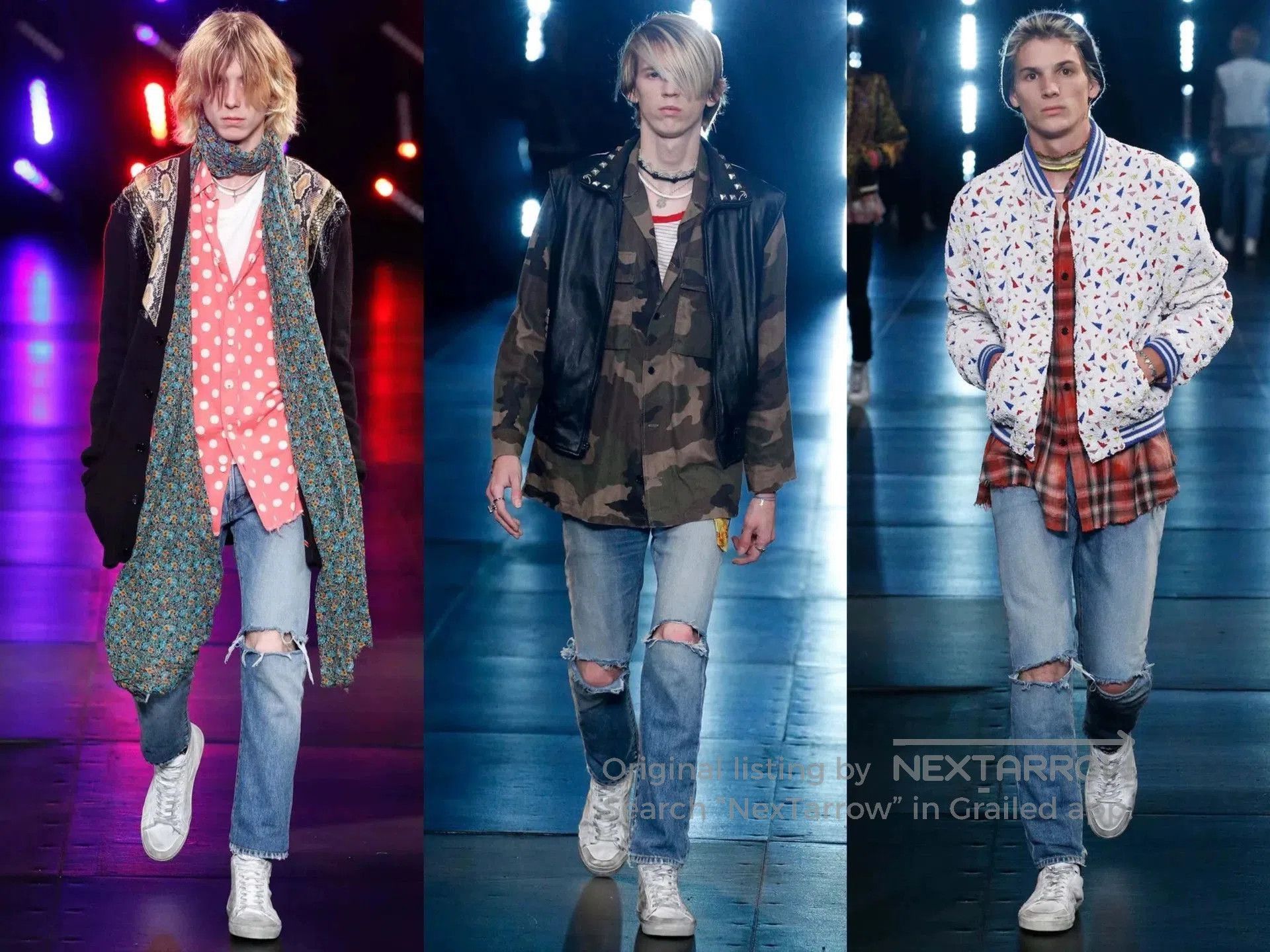 Saint Laurent Paris Blue Ripped Denim Jeans Size 28. Size US 28 / EU 44 - 8 Thumbnail
