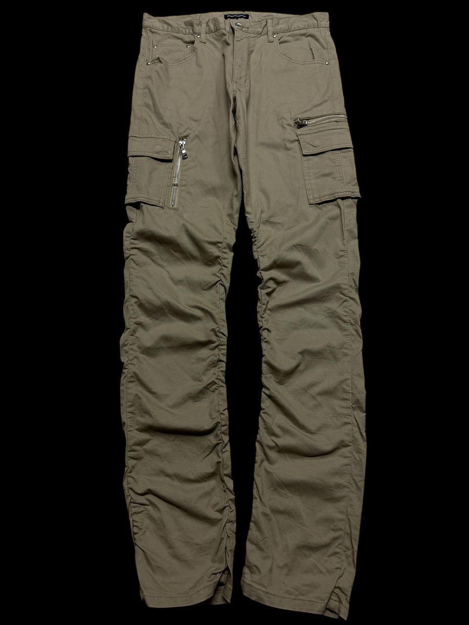 Grunge Semantic Design Ruched Multipocket Zipper Punk Cargo