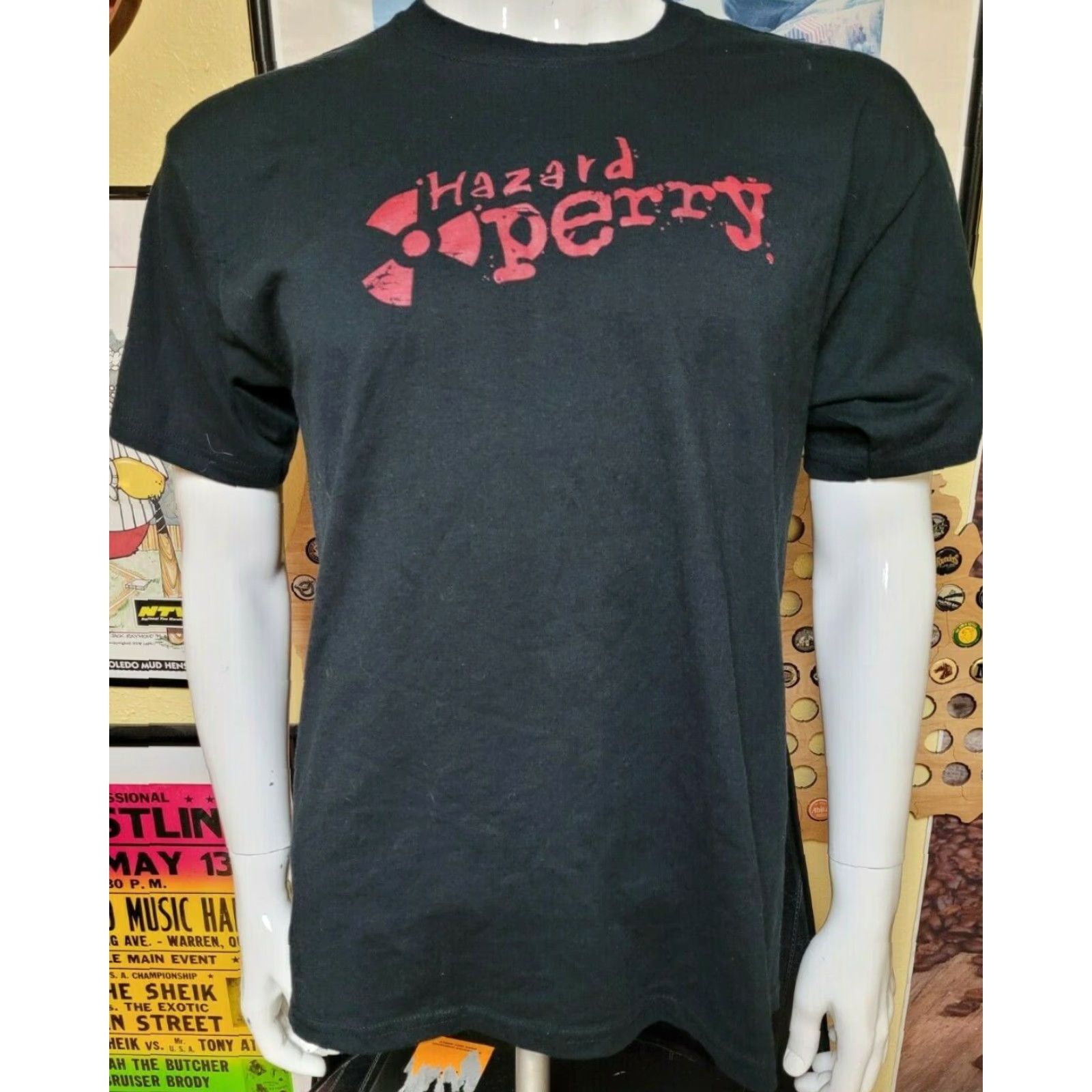 Jerzees VINTAGE Hazard Perry Band Logo T Shirt Large Jerzees Graphic Tee Men Black 00s Toledo OH Mens Shirts T-Shirt Band 00s Rock Size US L / EU 52-54 / 3 - 2 Thumbnail