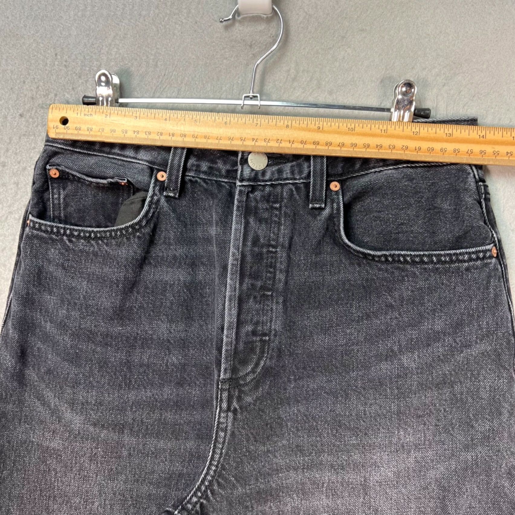 Vintage Denim Forum Jeans Womens Size 28 High Rise Curve 5-Pocket Straight Black Denim Cotton Size 28" / US 6 / IT 42 - 6 Thumbnail