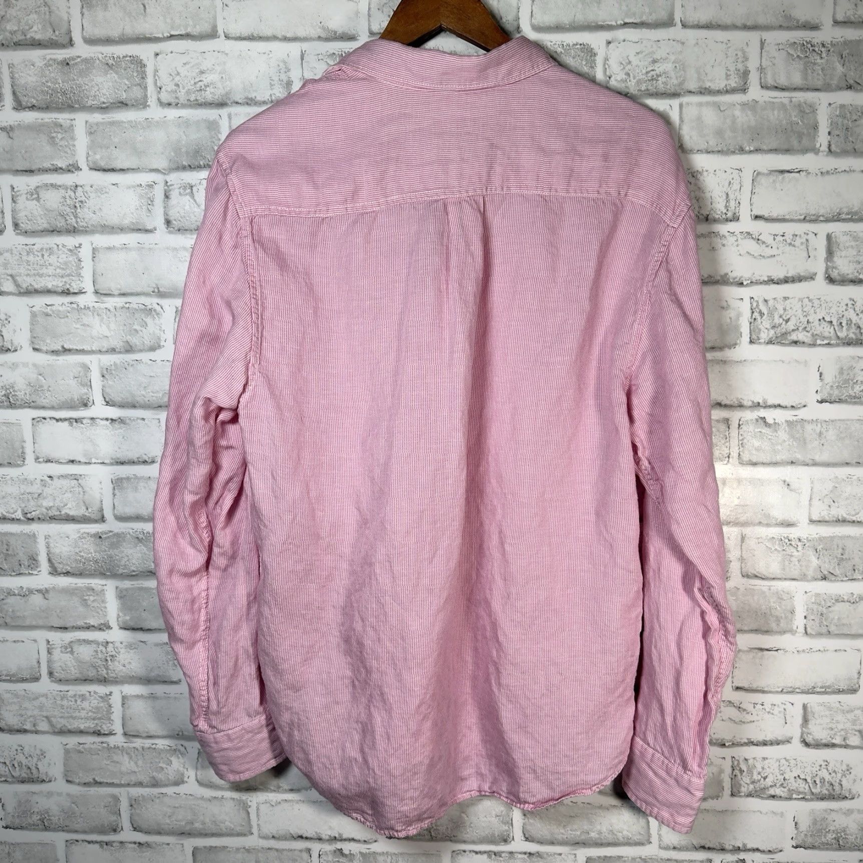 Tommy Bahama VINTAGE Tommy Bahama Pink Linen Long Sleeve Button-Up Shirt M Mens Size US M / EU 48-50 / 2 - 5 Thumbnail