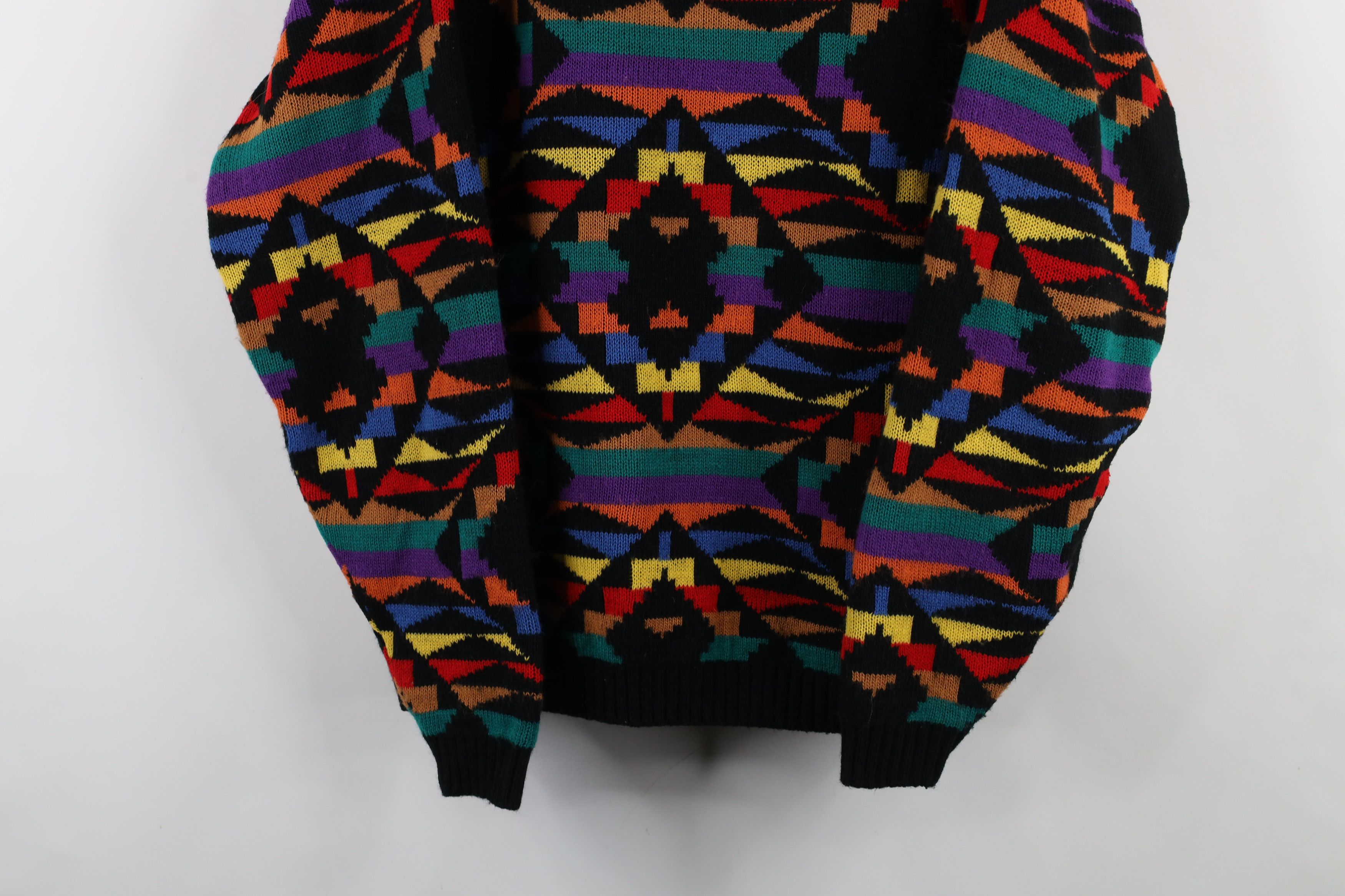 Vintage Vintage 90s Streetwear Rainbow Southwestern Knit Sweater USA Size US L / EU 52-54 / 3 - 3 Thumbnail