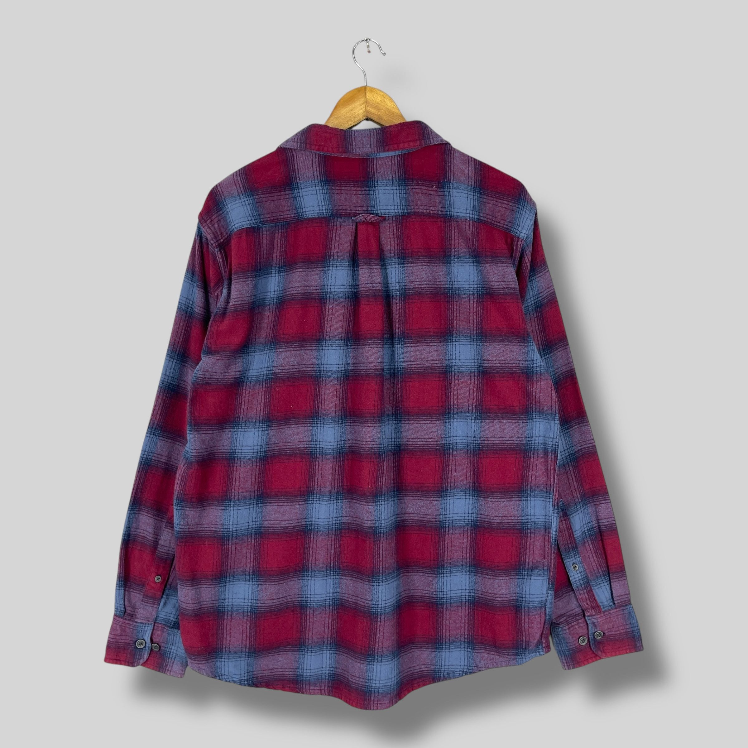Eddie Bauer Vintage EDDIE BAUER Plaid Shadow Red/Blue Tartan Flannel Size US XL / EU 56 / 4 - 8 Thumbnail