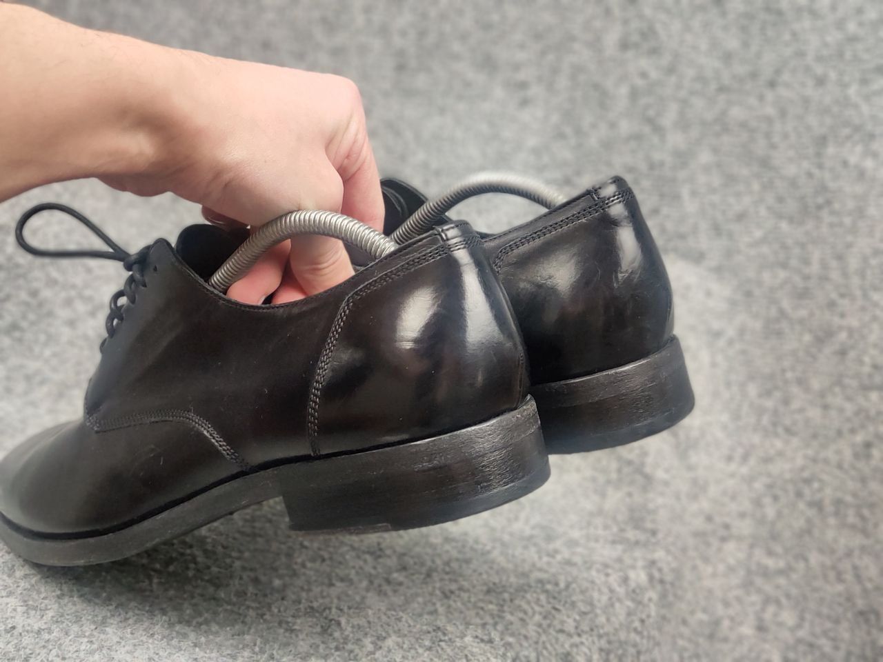 Pantanetti Pantanetti Design Black leather lace-up derby shoes Boots Size US 11 / EU 44 - 15 Thumbnail