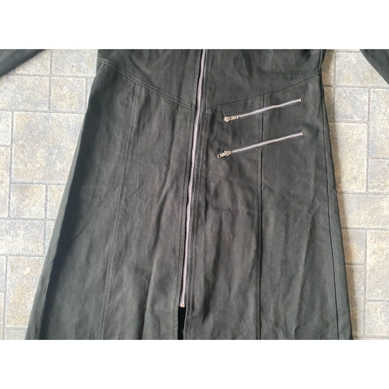 Vintage Necessary Evil Trench Coat Jacket Long Black Gothic Hooded Womens L Black Coat Jacket Size L / US 10 / IT 46 - 3 Thumbnail