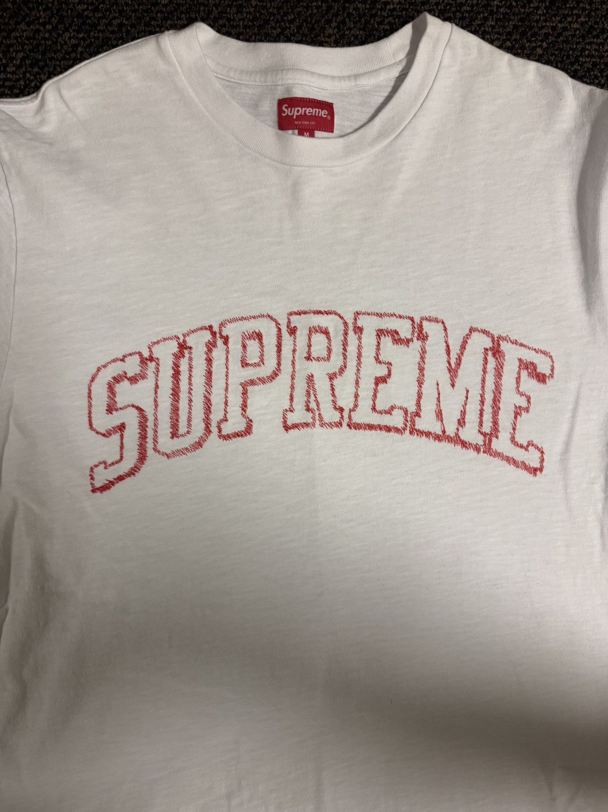 Supreme Supreme Sketch Embroidered S/S Tee Size US M / EU 48-50 / 2 - 2 Thumbnail