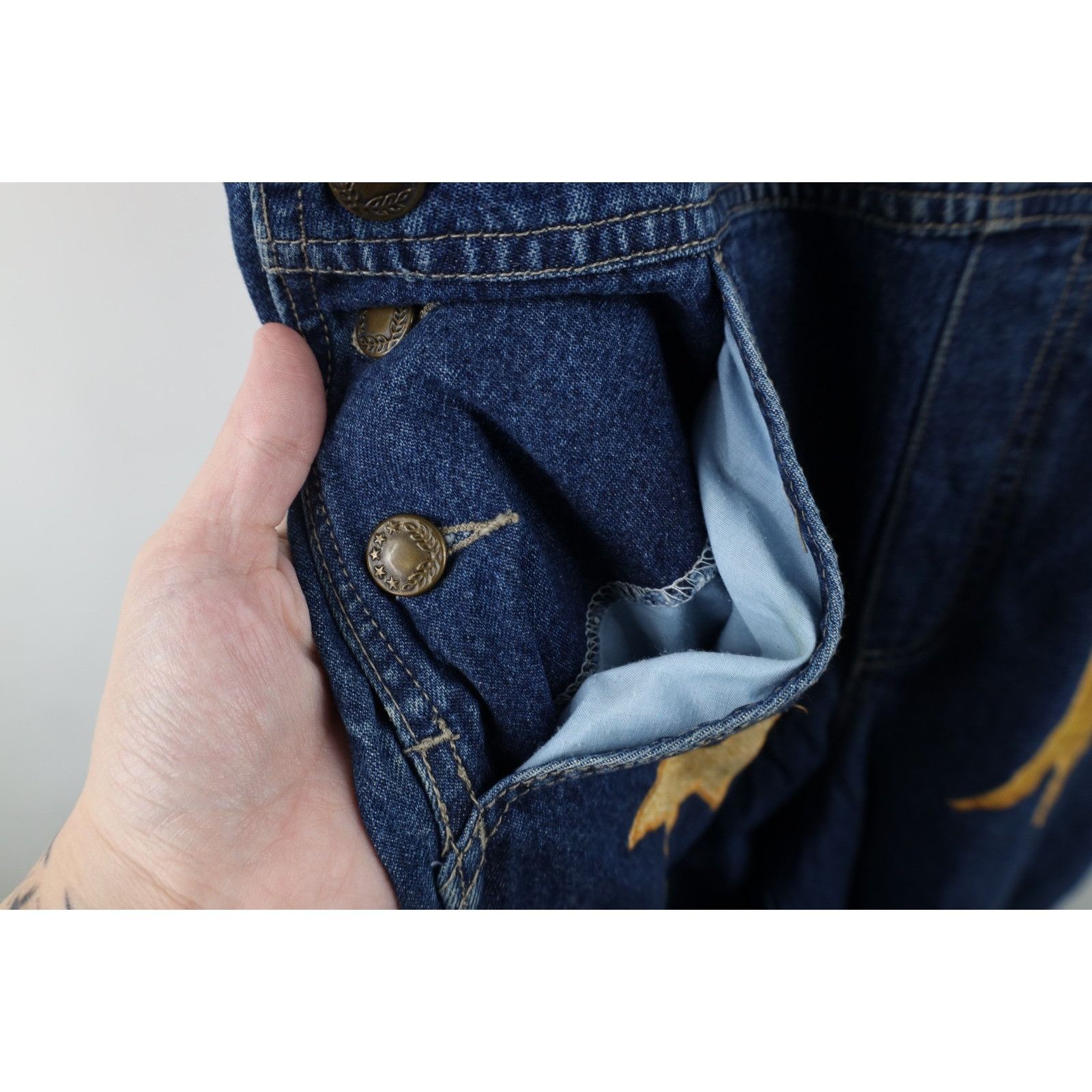 Vintage Vintage 90s Streetwear Womens Large Christmas Snowman Denim Size 30" / US 8 / IT 44 - 9 Thumbnail