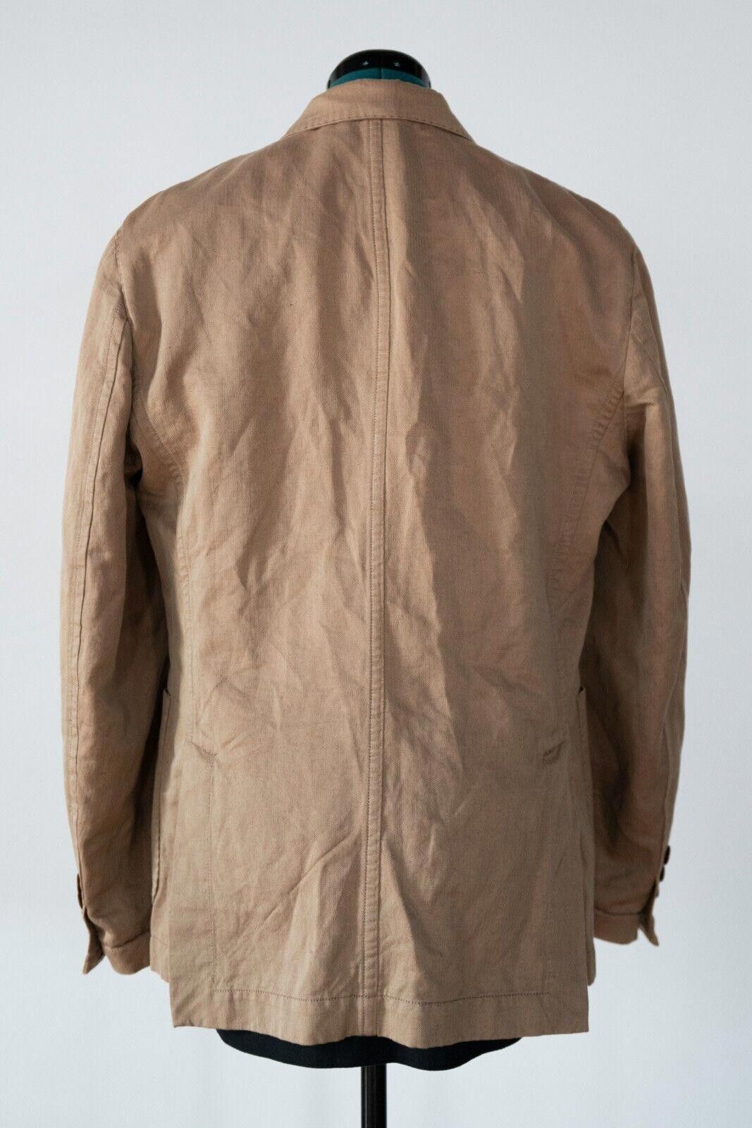C.P. Company Vintage C.P. Company Tan Linen Blazer Sz. XL Size US XL / EU 56 / 4 - 3 Thumbnail