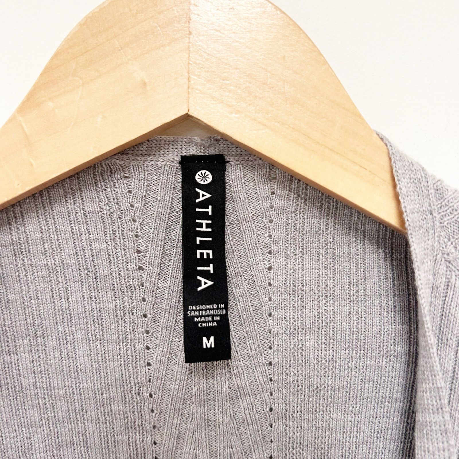 Athleta Athleta Gray Solstice Wrap Merino Wool Ribbed Cardigan Sz M Size M / US 6-8 / IT 42-44 - 2 Thumbnail
