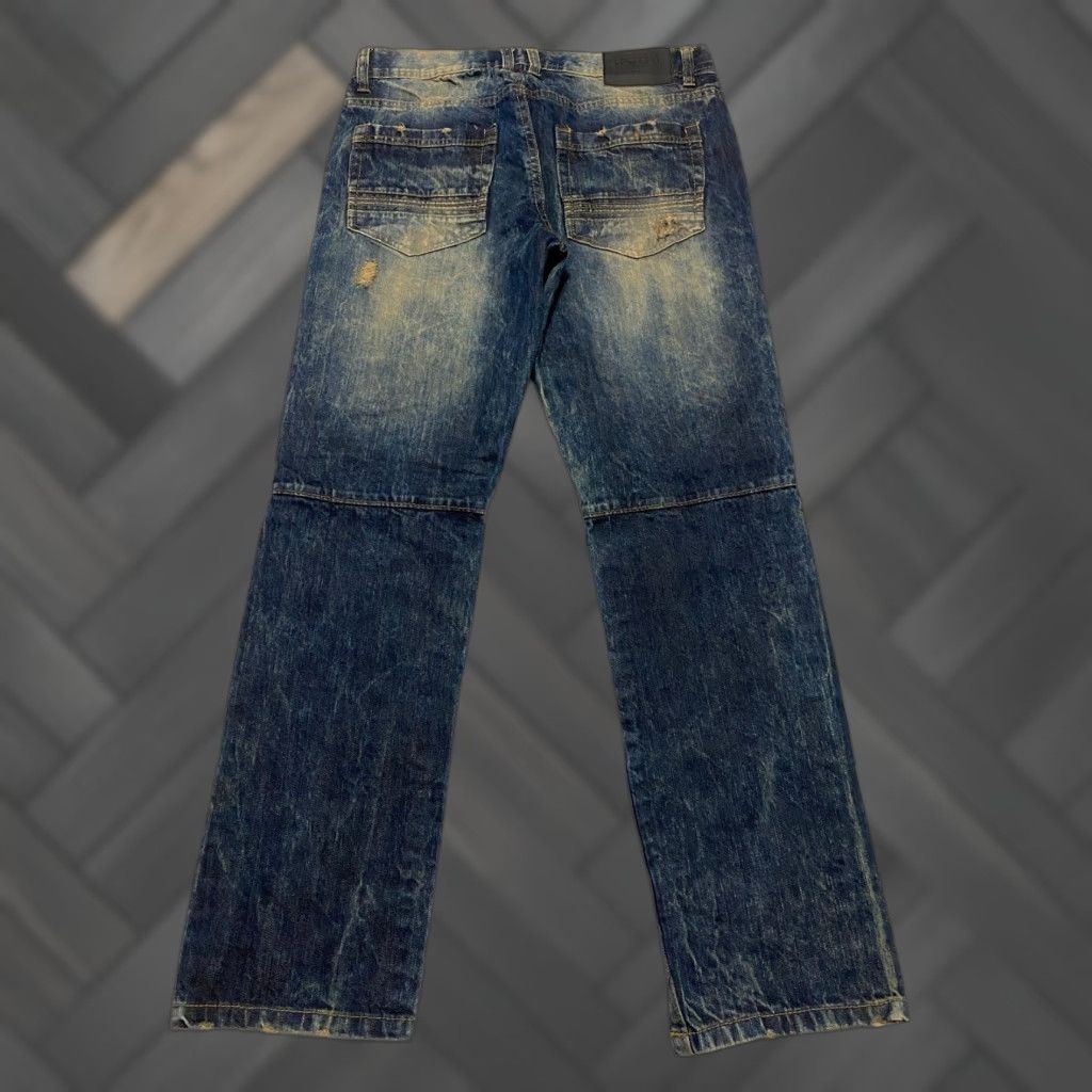 Southpole Southpole Jeans Men Distressed Moto Style Denim Pants 32x30 Blue Straight Regular 5-Pocket Button Zip Spring Summer Fall Winter Men Blue Jeans Size US 32 / EU 48 - 1 Thumbnail