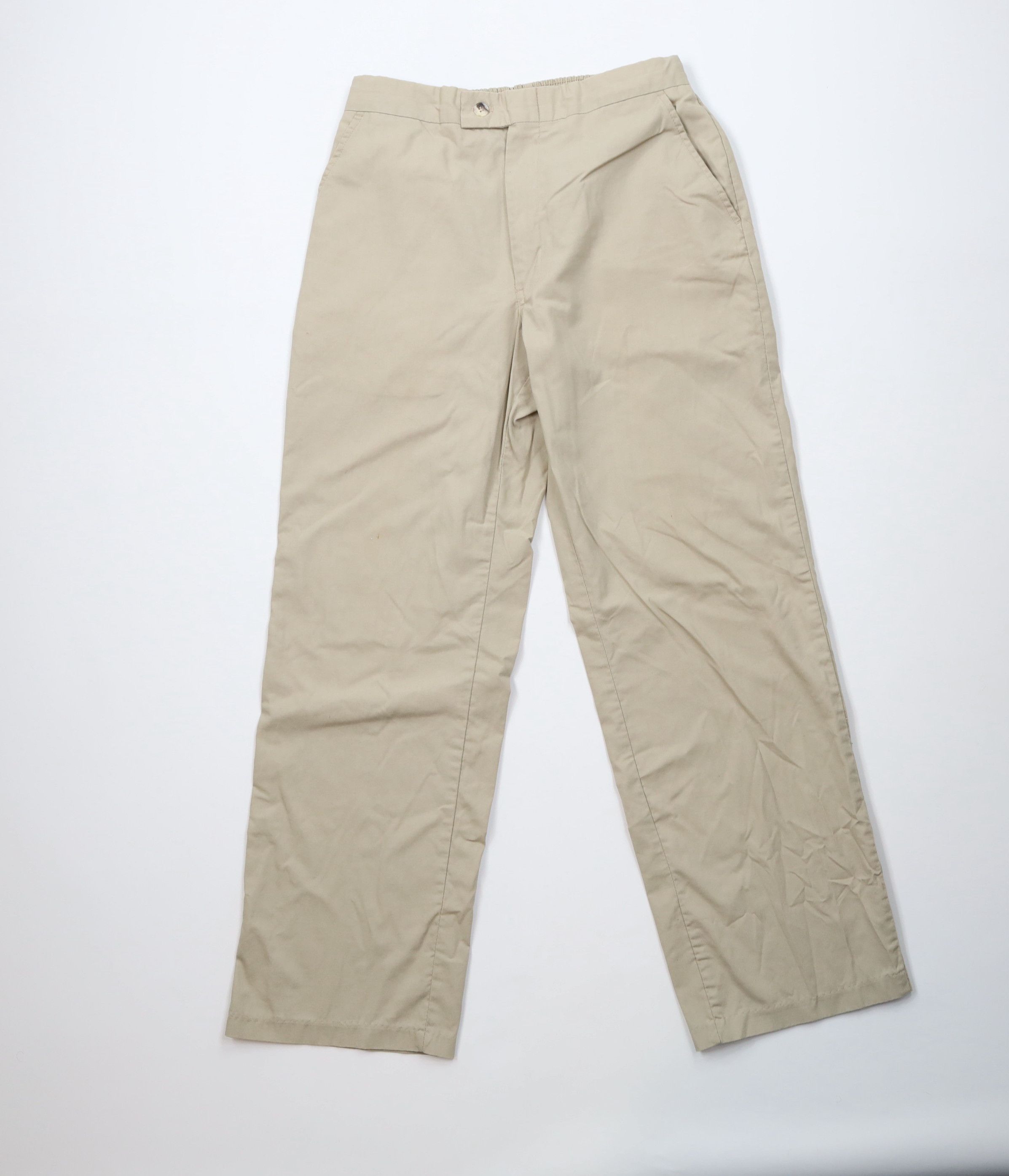 Vintage Vintage 90s Streetwear Wide Leg Loungewear Pants Beige Khaki Size US 34 / EU 50 - 1 Thumbnail