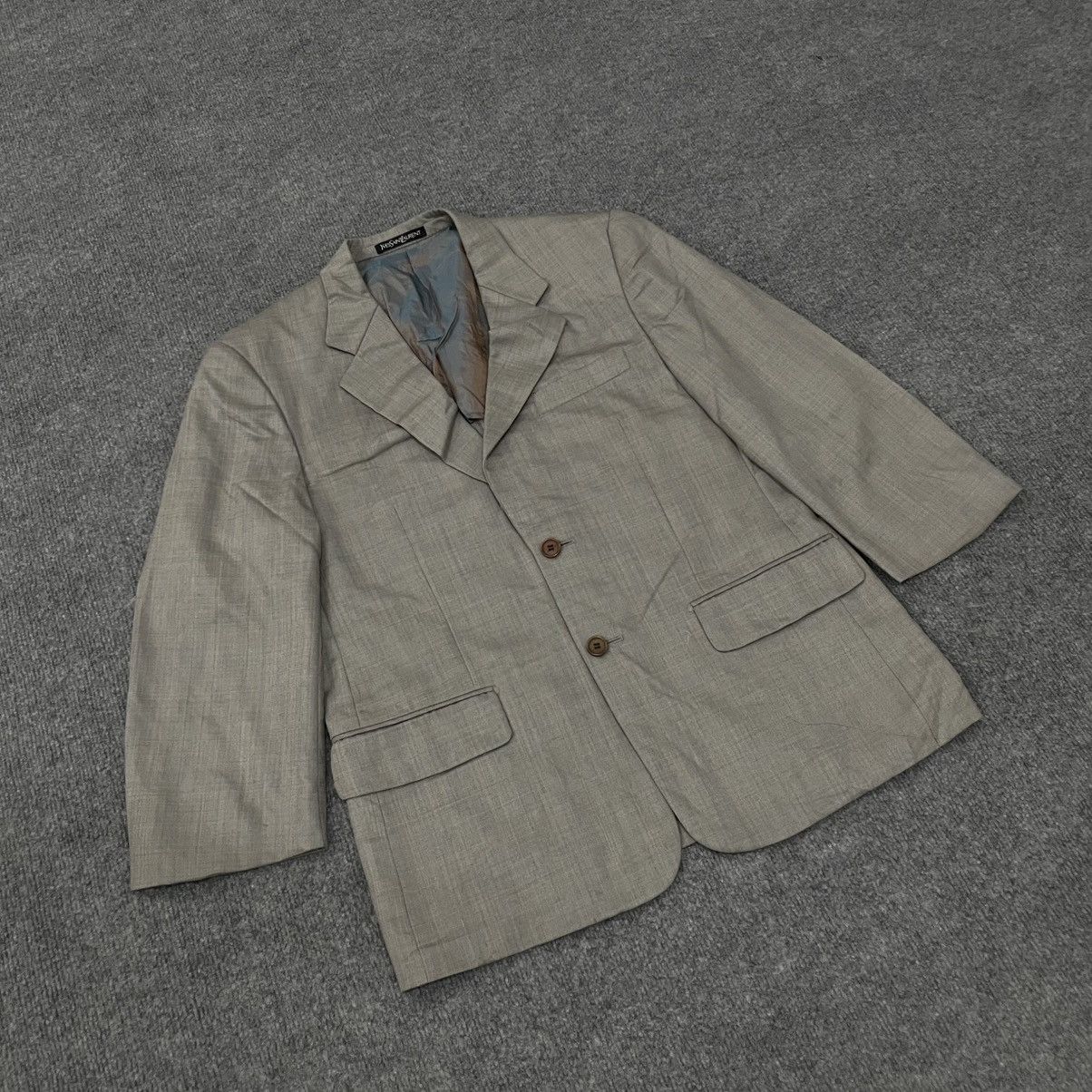 Yves Saint Laurent YSL Yves Saint Laurent Silk Blend Blazzer Formal Workwear Size 38L - 2 Thumbnail