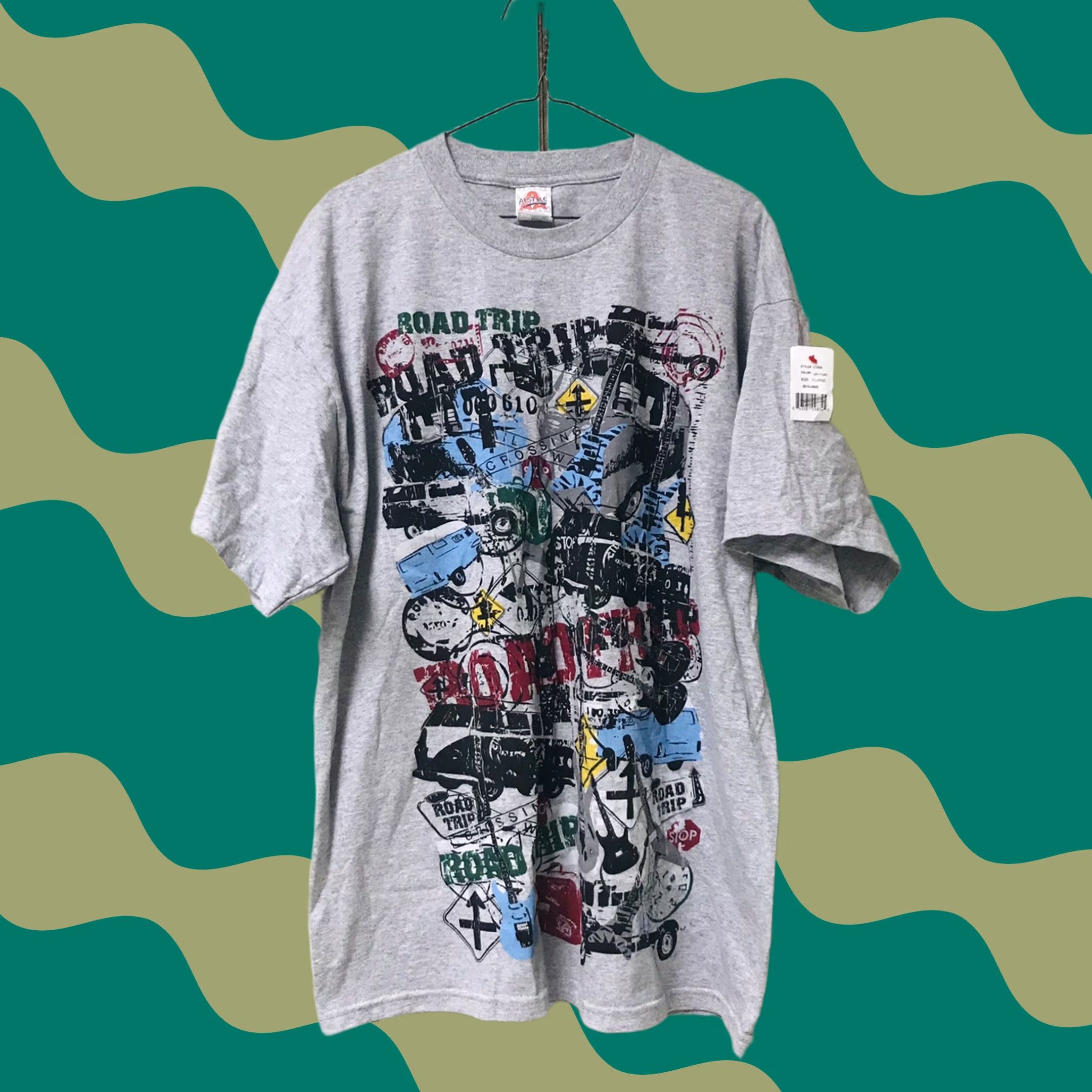 Vintage VINTAGE? No. Alstyle Road Trip Electric Guitars Graphic T-Shirt XL Gray Unisex Adults Size US XL / EU 56 / 4 - 1 Thumbnail