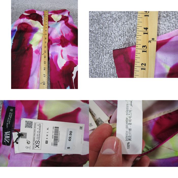 Zara Zara Pants Womens Xs Flowy Purple Tie Dye New