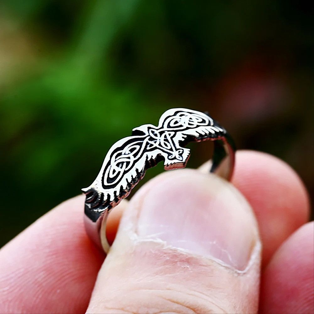 Other Viking Crow Ring Size ONE SIZE - 1 Thumbnail