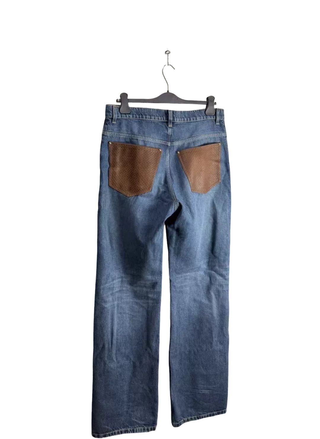 Louis Vuitton Louis Vuitton Monogram Leather Patch Denim Jeans Size 32 Size US 32 / EU 48 - 1 Thumbnail