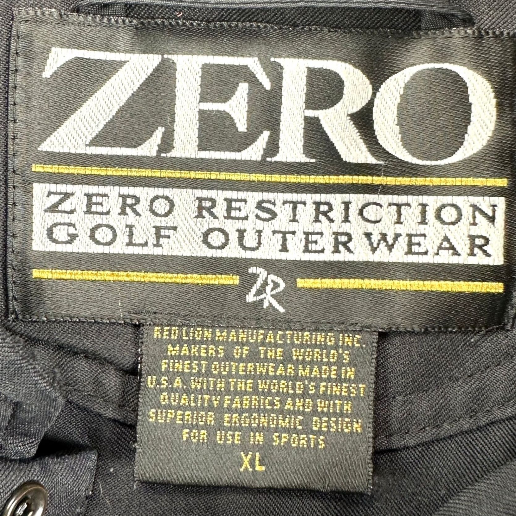 Vintage Zero Restriction Golf Pullover Jacket XL Black Snap Button Men Size US XL / EU 56 / 4 - 5 Thumbnail