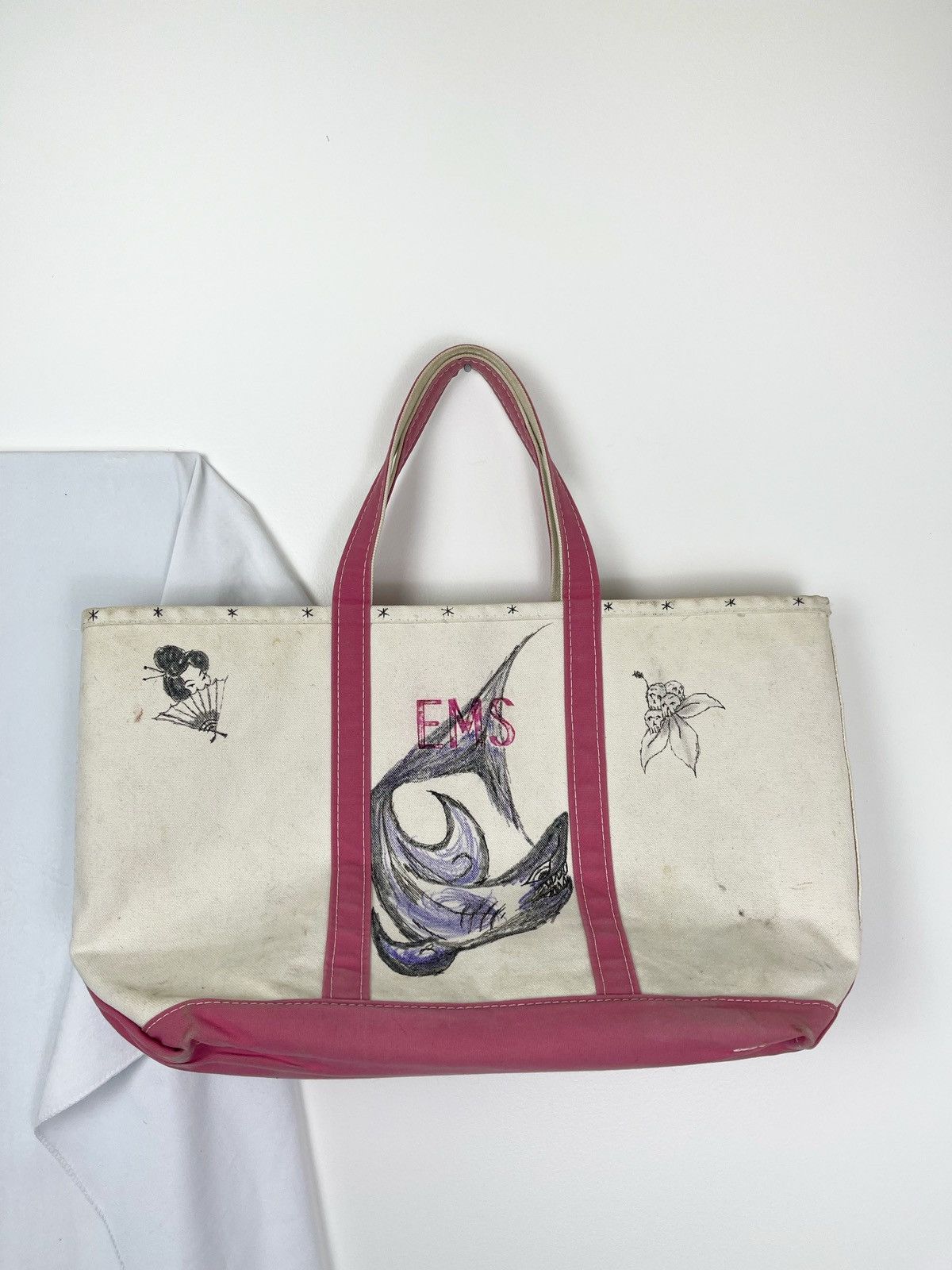 L.L. Bean Vintage Ll bean hand drawn tattoo boat and Tote Bag Size ONE SIZE - 1 Thumbnail