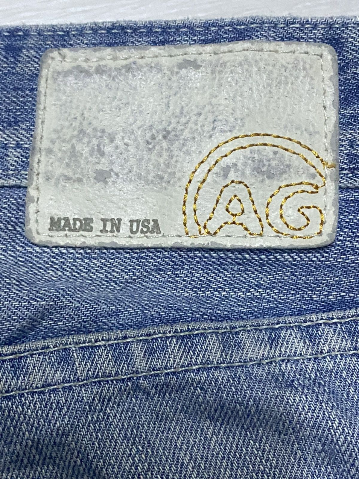 AG Adriano Goldschmied Vtg Ag Adriano Goldschmied Straight Leg DistressedJeans Size US 32 / EU 48 - 15 Thumbnail