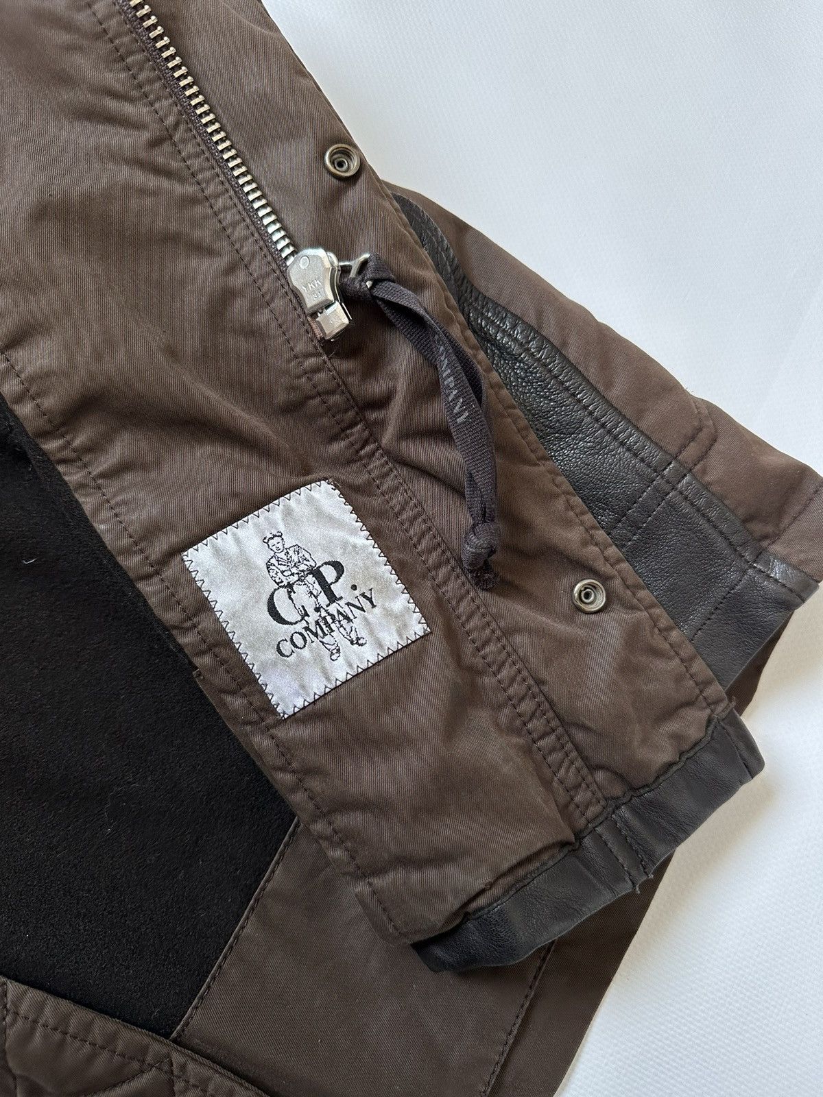 Vintage 2005AW C.P.COMPANY MADE IN ITARY LEATHER SWITCHING COAT Size US M / EU 48-50 / 2 - 14 Thumbnail