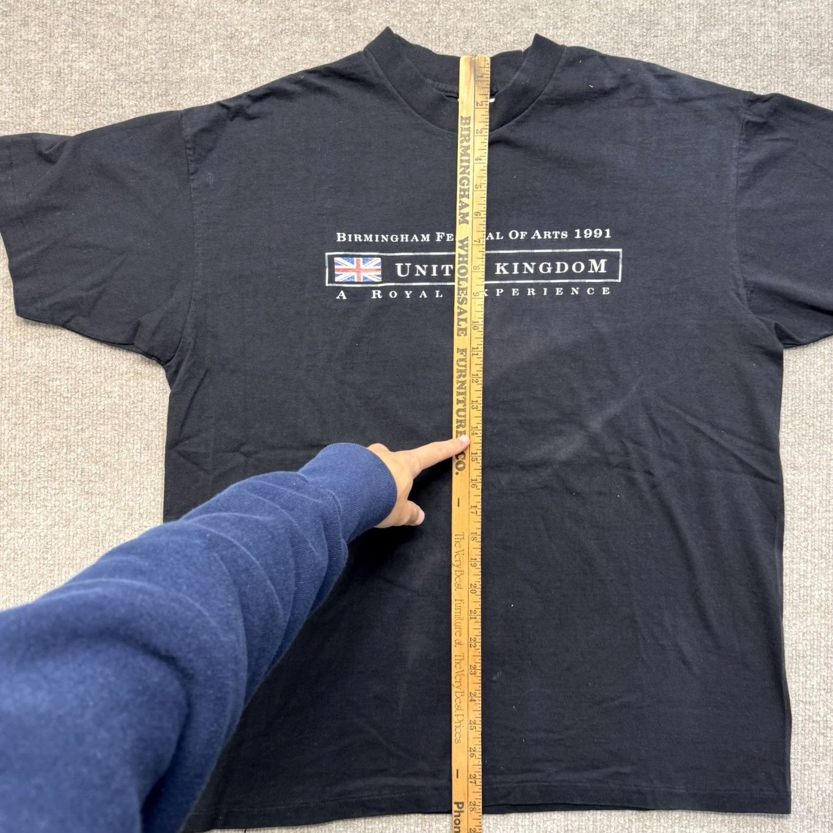 Vintage VINTAGE Birmingham Art Festival T Shirt Mens XL Black Cotton Crew Neck Graphic Print UK Alabama British Experience 90s Mens Size US XL / EU 56 / 4 - 6 Thumbnail