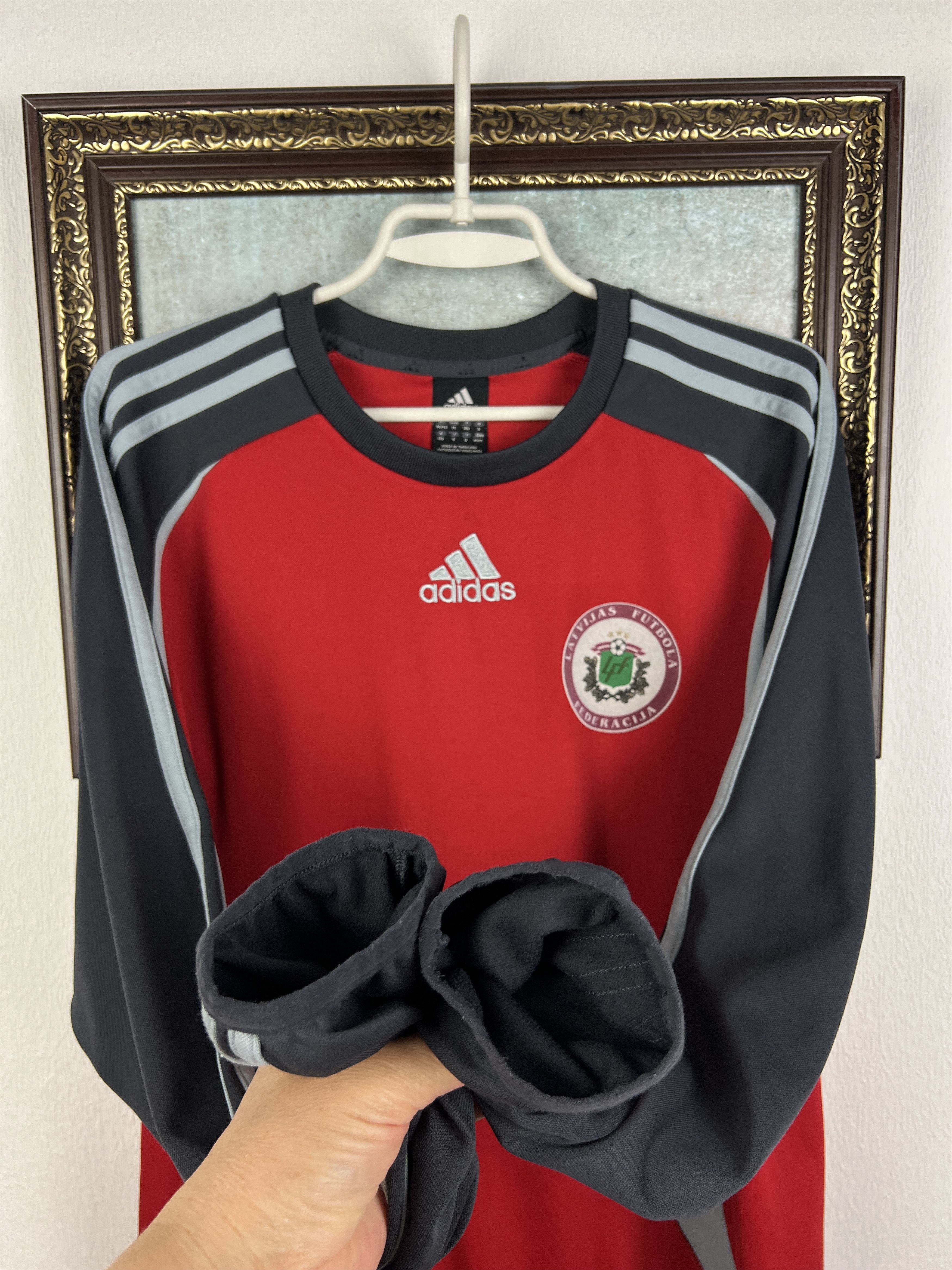 Adidas Latvia Football Sweatshirt Train Soccer Track Top Jacket Size US M / EU 48-50 / 2 - 4 Thumbnail
