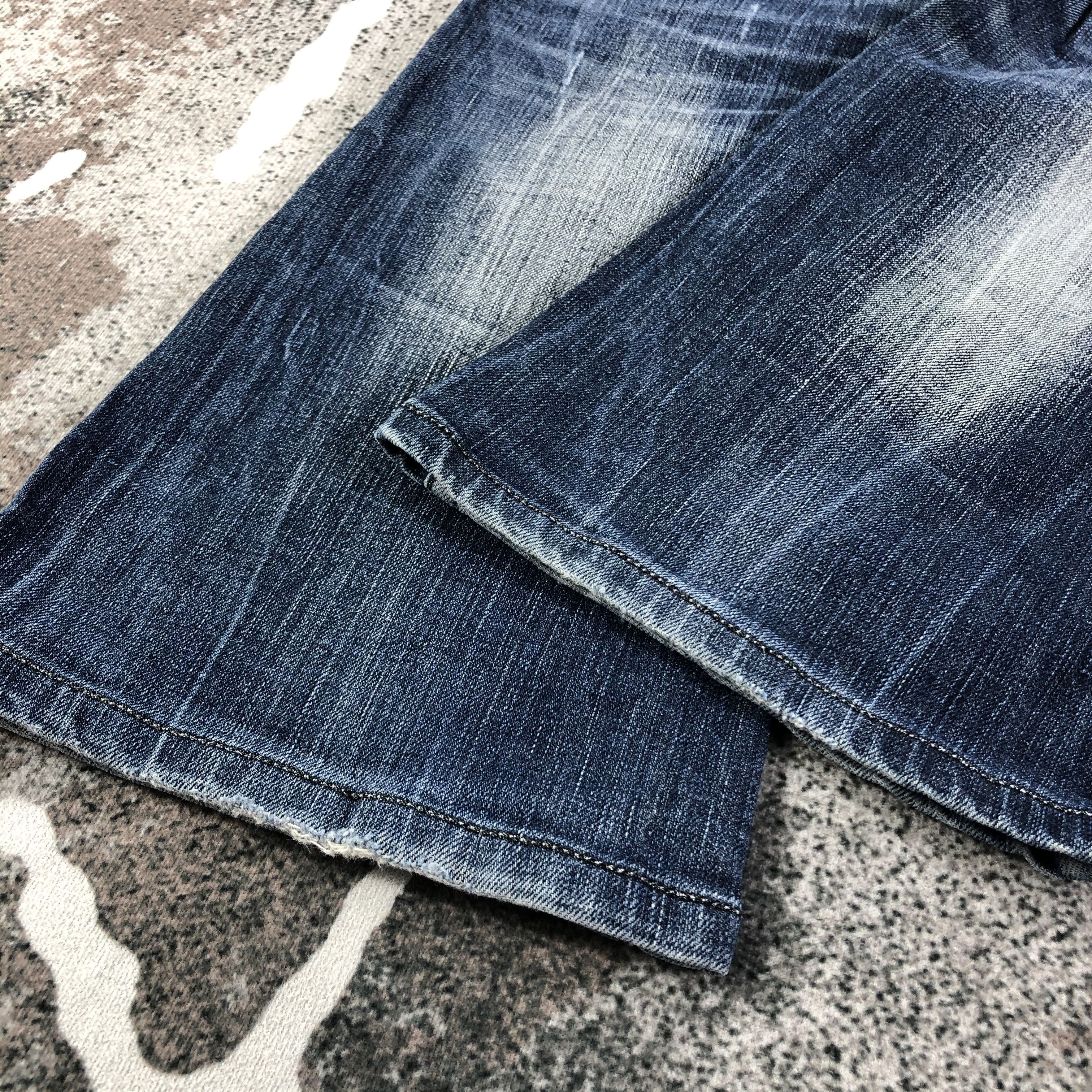 Japanese Brand Pasta Denim Faded Blue Flare Denim KJ1564 Size 28" / US 6 / IT 42 - 6 Thumbnail