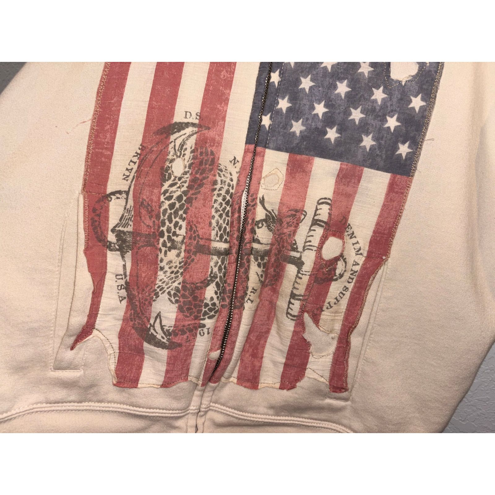 Denim & Supply Ralph Lauren Vintage Denim & Supply Ralph Lauren Polo Hoodie USA Flag Size US L / EU 52-54 / 3 - 3 Thumbnail