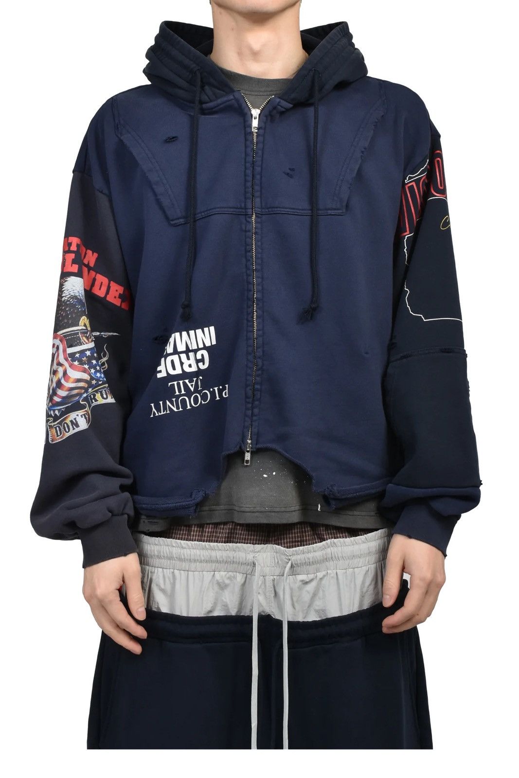PROJECT G/R Protocol Index UPSIDE DOWN ZIP HOODIE NAVY PROJECT GR Size US L / EU 52-54 / 3 - 7 Thumbnail
