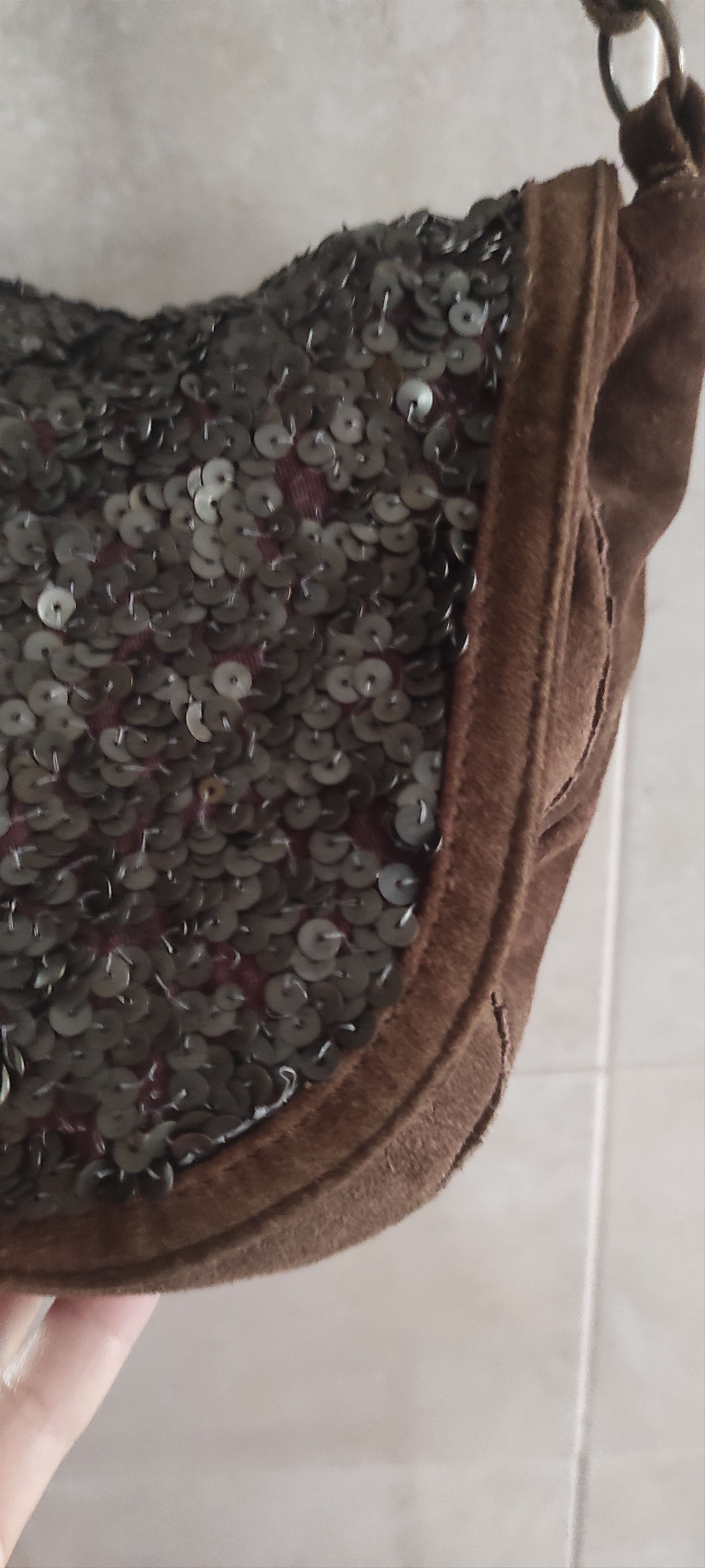 Massimo Dutti Massimo Dutti Sequins Suede Leather Shoulder Bag Size ONE SIZE - 19 Thumbnail