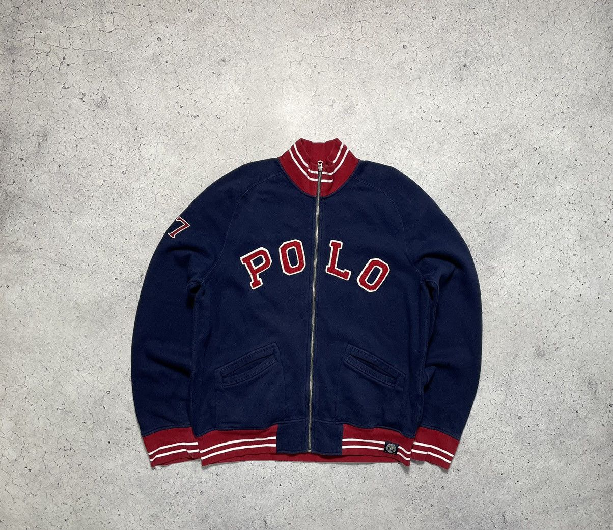 Vintage Polo Ralph Lauren Big Logo Full Zip Jacket #67 Y2K