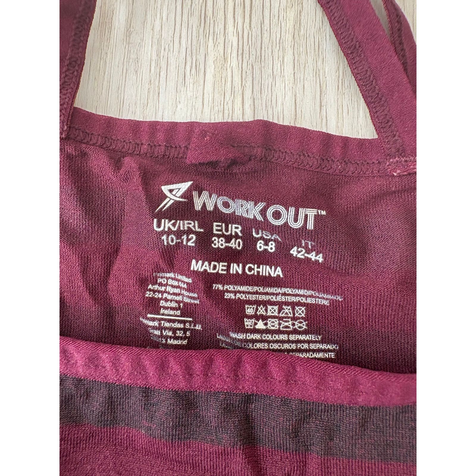 Other Primark | Women's Athletic Work Out Striped Tank Top | 6-8 Size M / US 6-8 / IT 42-44 - 3 Thumbnail