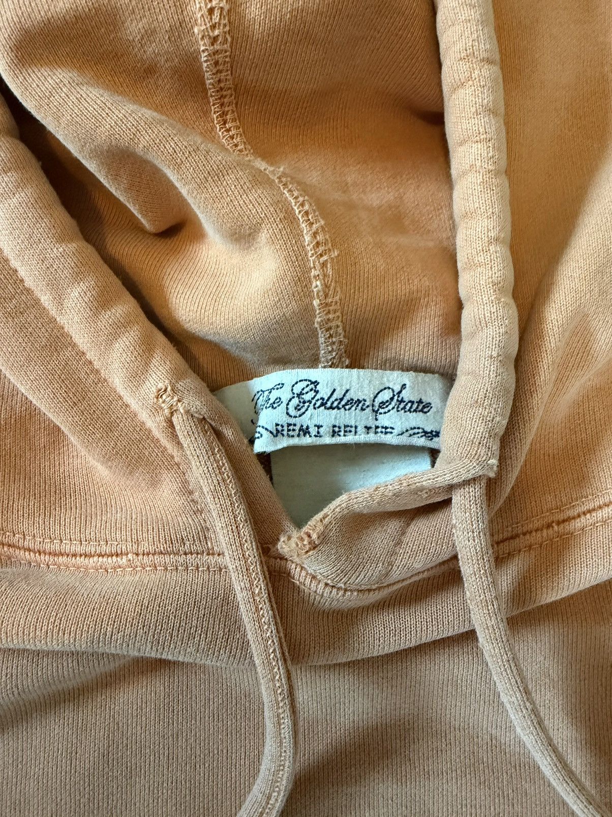 Japanese Brand Distressed orange cropped hoodie Size US L / EU 52-54 / 3 - 2 Thumbnail
