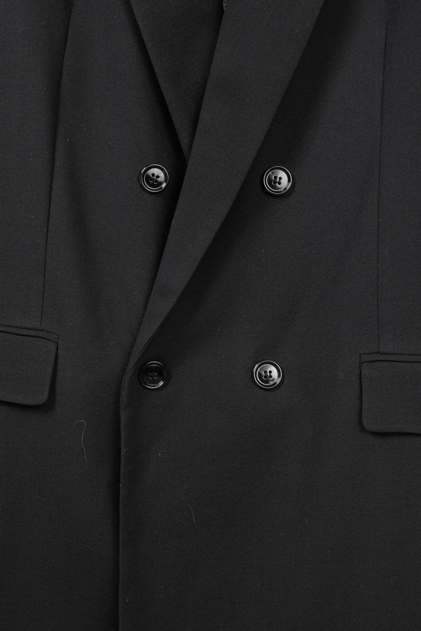 AMI AMI Black Wool Gabardine Double-Breasted Coat Size L / US 10 / IT 46 - 7 Thumbnail