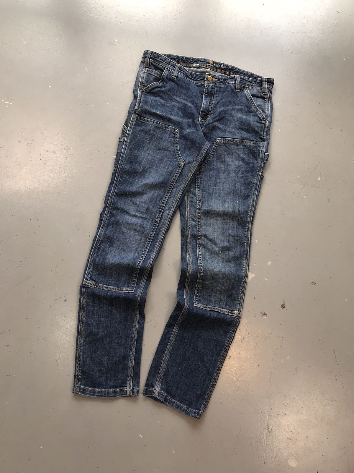 Carhartt × Vintage Vintage Carhartt light weight double knee denim Size US 34 / EU 50 - 2 Thumbnail