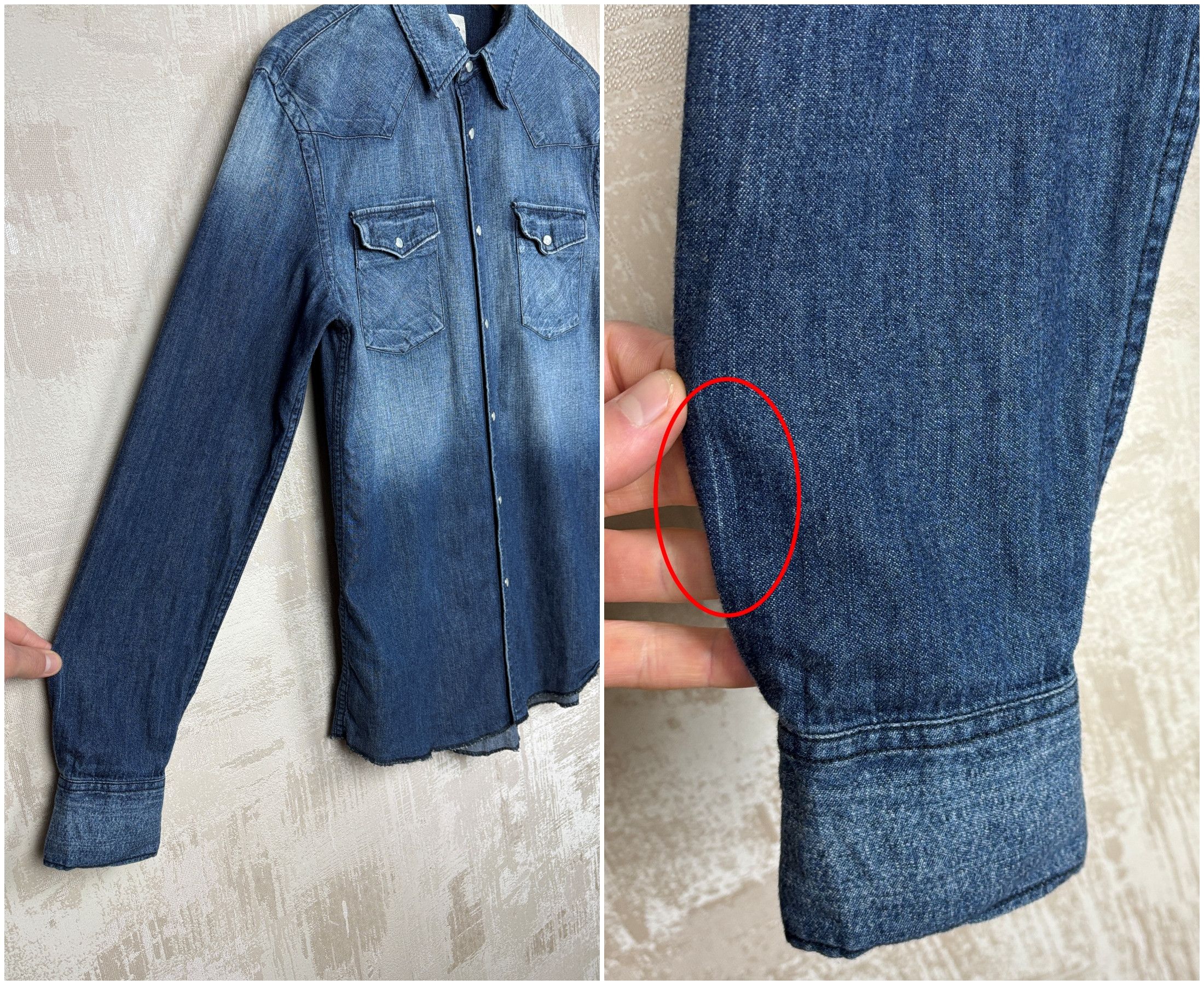 Acne Studios Acne Texas AW11 Pearl Snap Button Denim Long Sleeve Shirt Size US M / EU 48-50 / 2 - 8 Thumbnail