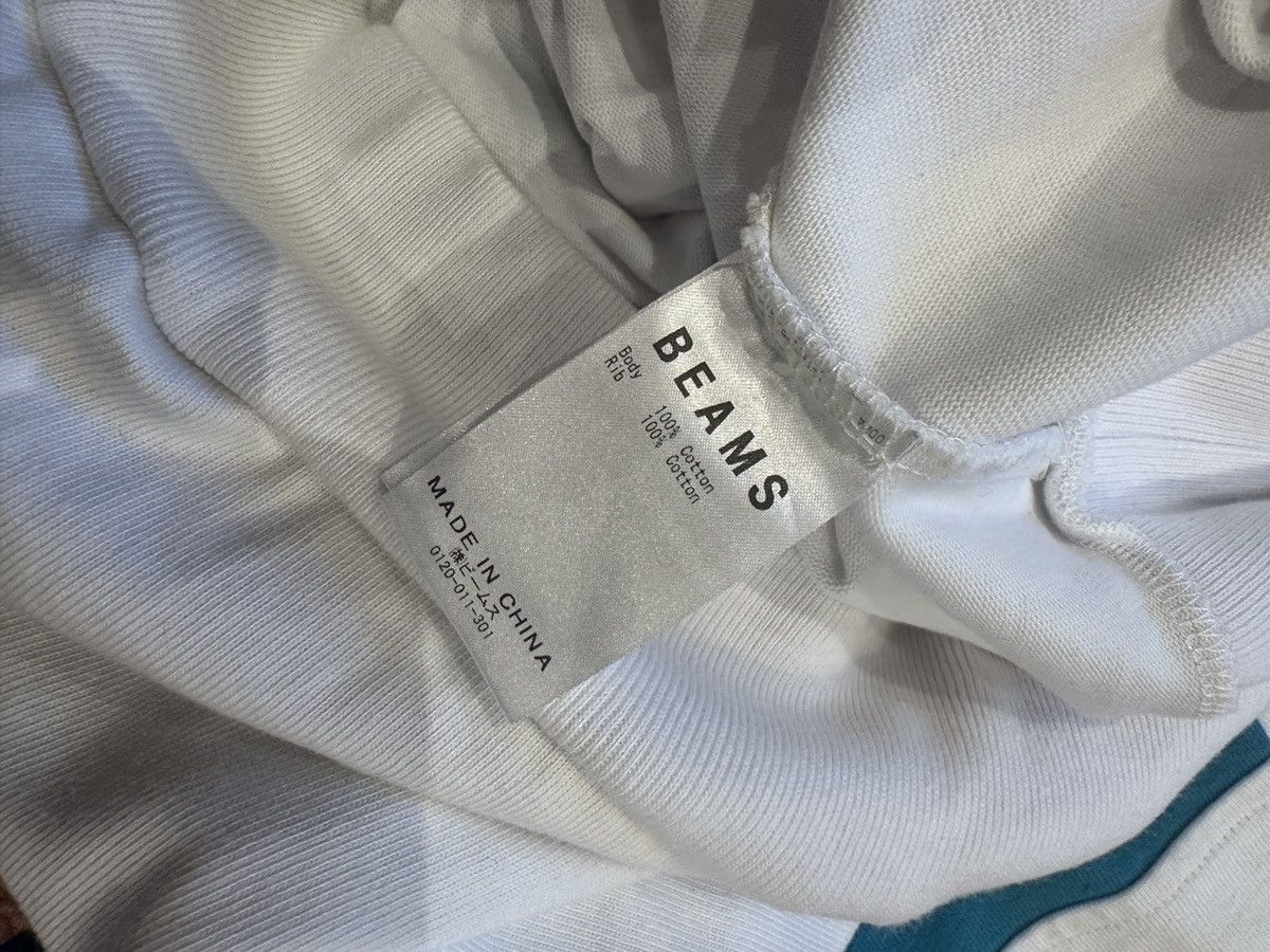 Beams Japan Beams Japan white/blue/teal crewneck sweater Size US S / EU 44-46 / 1 - 5 Thumbnail