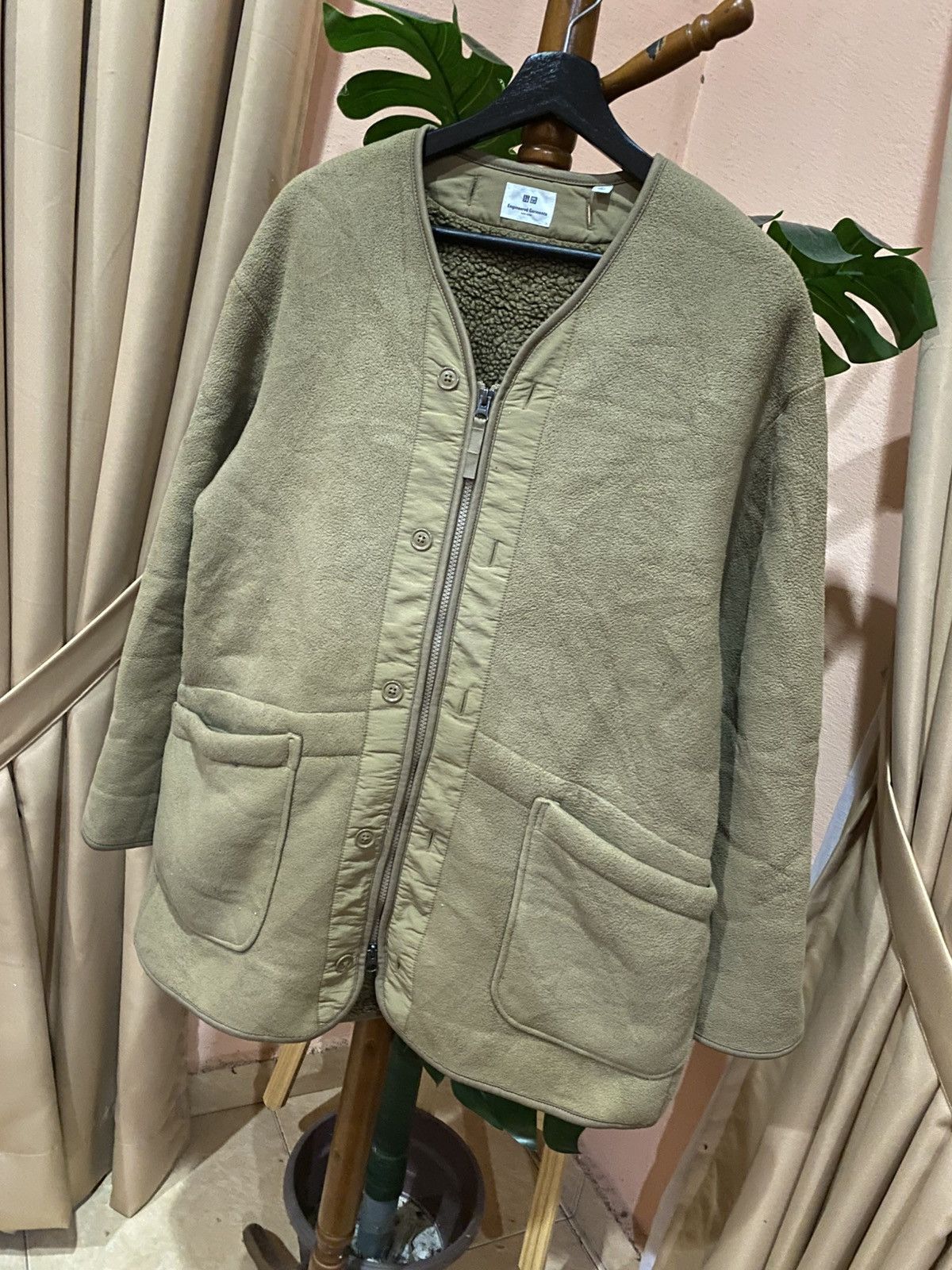 Engineered Garments × Uniqlo UNIQLO x Engineered Garments Olive Green Fleece Liner Jacket Size US M / EU 48-50 / 2 - 2 Thumbnail