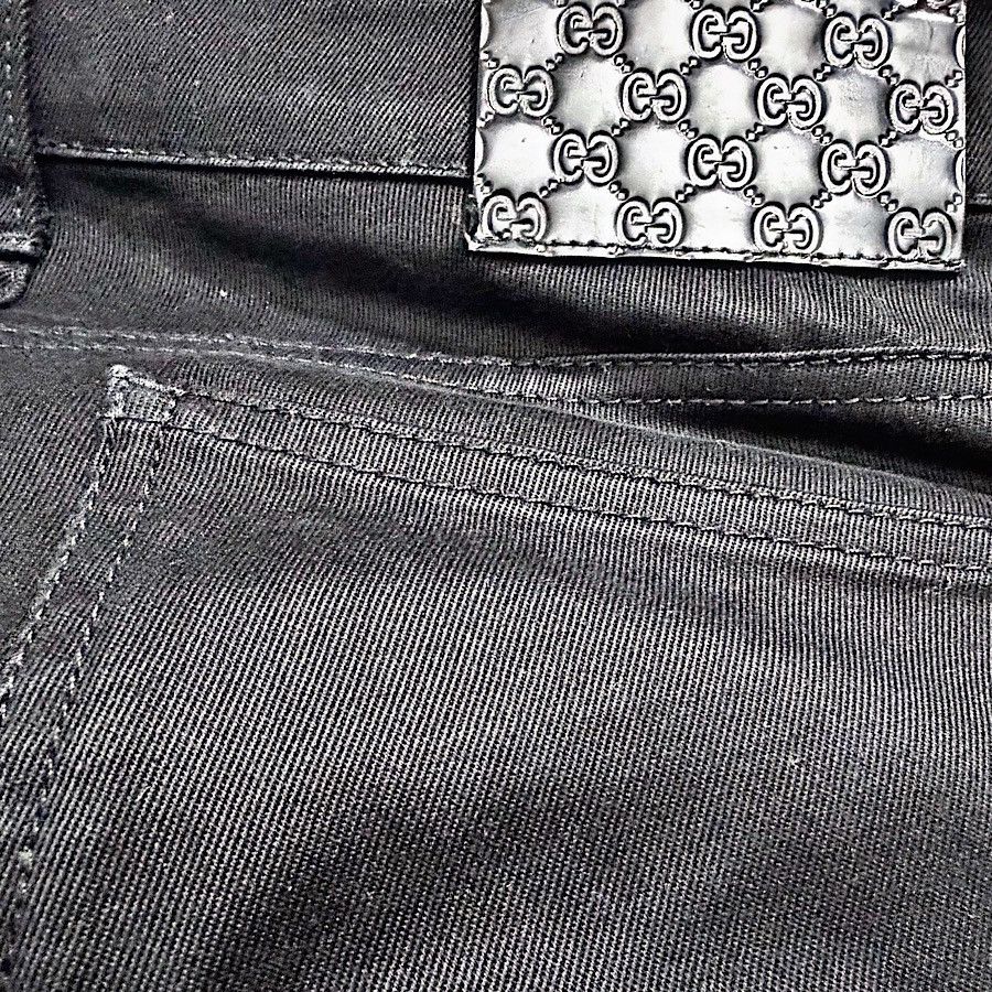 Gucci Authentic Gucci Tom Ford Black Bondage Denim Size 27" / US 4 / IT 40 - 5 Thumbnail