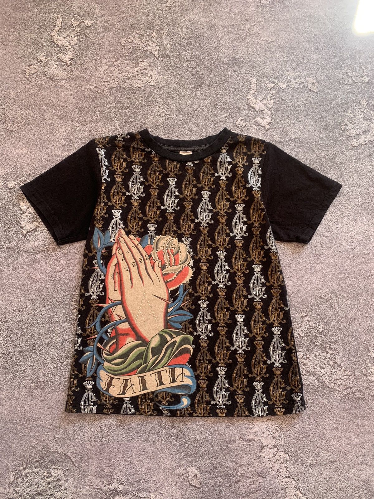 Christian Audigier × Ed Hardy VTG Ed Hardy by Christian Audigier Women’s Black T-Shirt Size S / US 4 / IT 40 - 1 Thumbnail