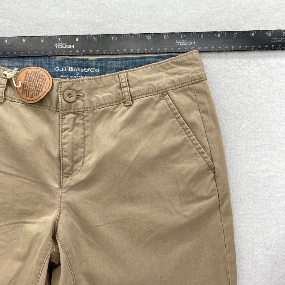 Vintage G.H. Bass & Co Pants Women's 2 Brown Slim Fit Straight Leg Chino Pant Low Rise Size 26" / US 2 / IT 38 - 7 Thumbnail