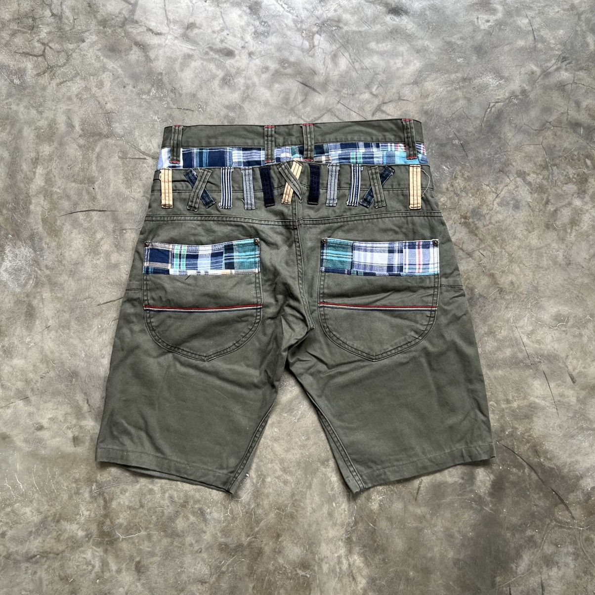 Japanese Brand 2000’s Doublefocus Vkei Style Double Waist Short Pants Size US 33 - 2 Thumbnail